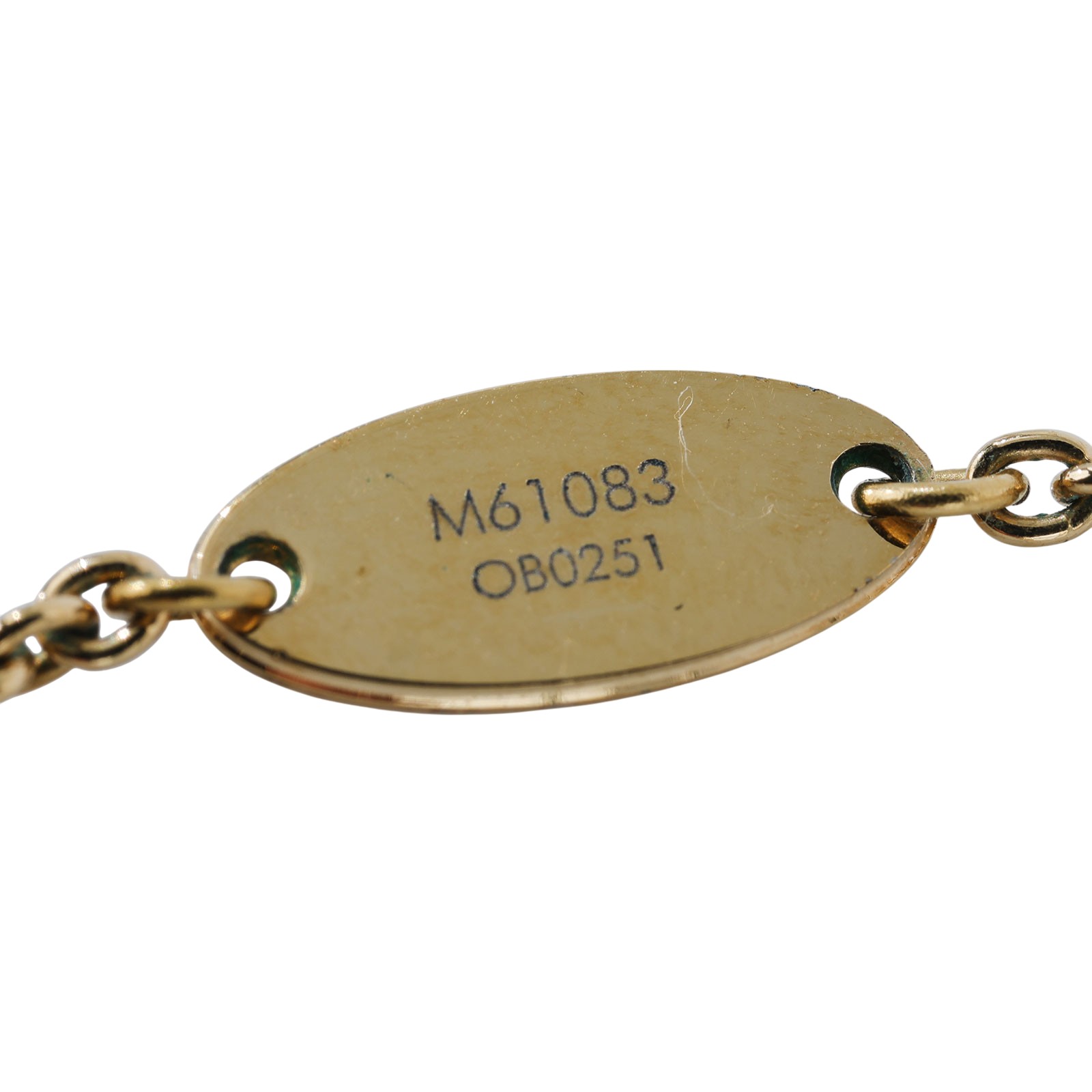 路易威登 LOUIS VUITTON Essential V 項鏈 金屬色 M61083 金ESSENTIAL V項鍊 原廠盒子/DUST  BAG