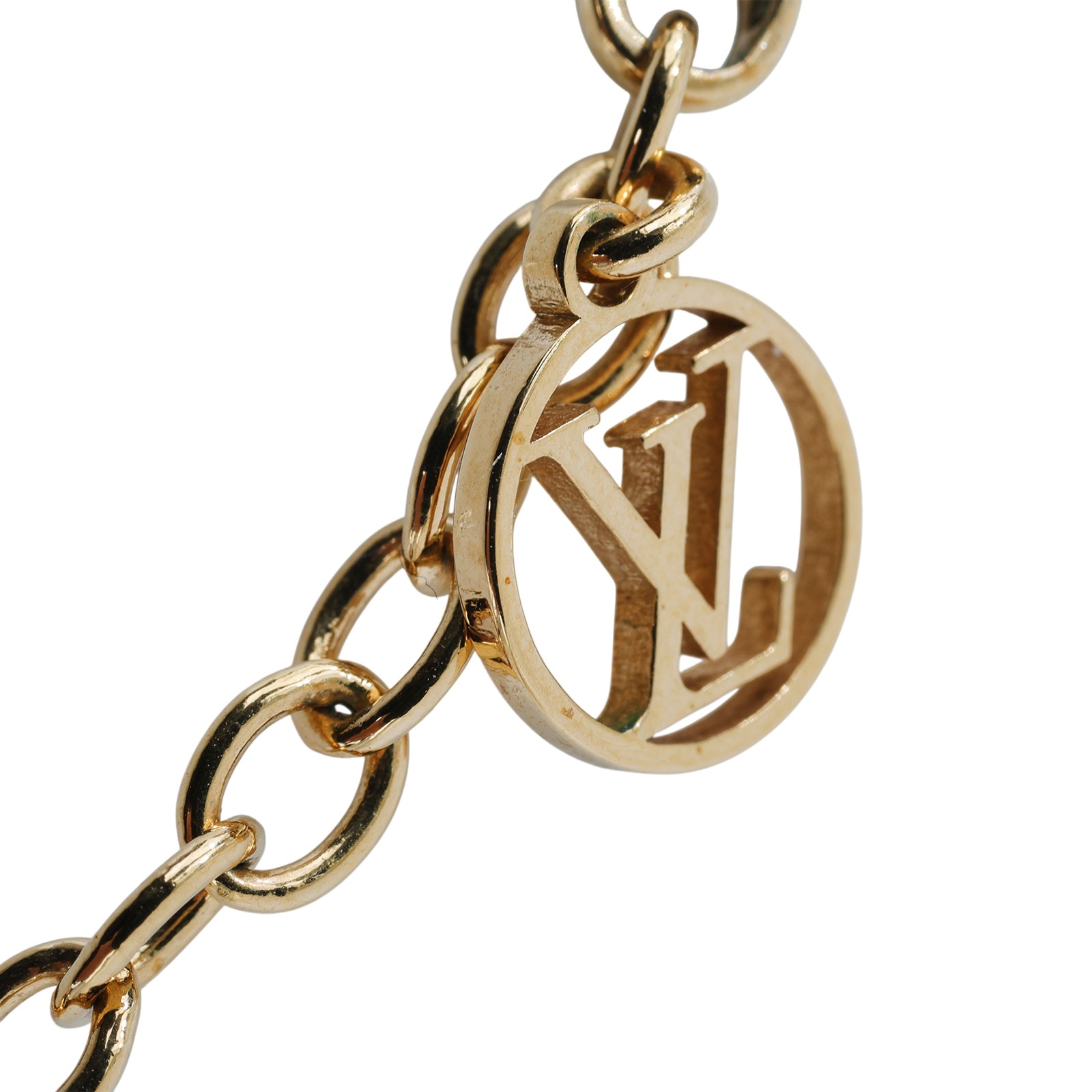 路易威登 LOUIS VUITTON Essential V 項鏈 金屬色 M61083 金ESSENTIAL V項鍊 原廠盒子/DUST  BAG