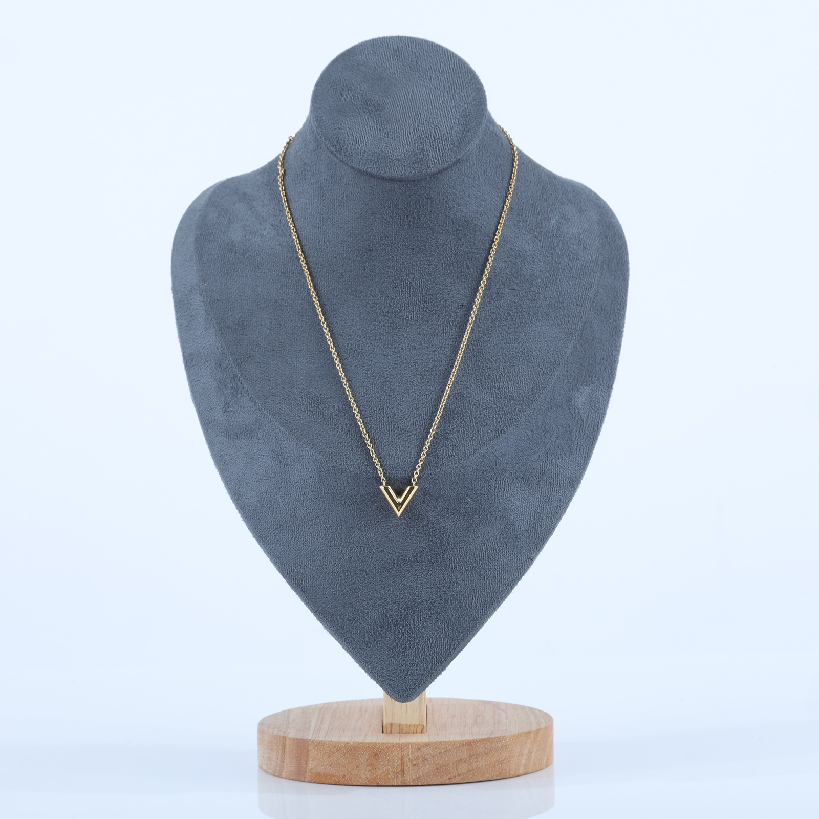 路易威登 LOUIS VUITTON Essential V 項鏈 金屬色 M61083 金ESSENTIAL V項鍊 原廠盒子/DUST  BAG