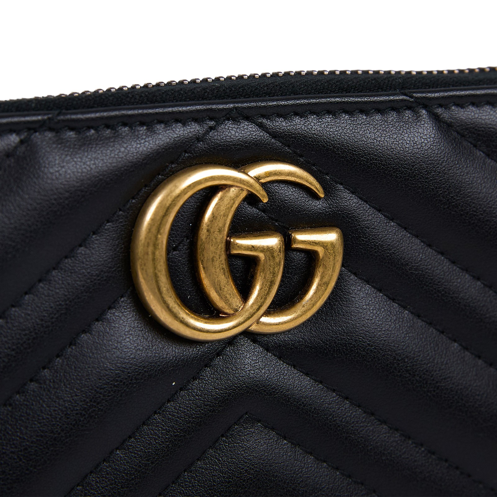 古馳 GUCCI Marmont 全拉鍊式 錢包 長夾 443123 DRW1T 黑MARMONT長夾 原廠盒子/防塵袋