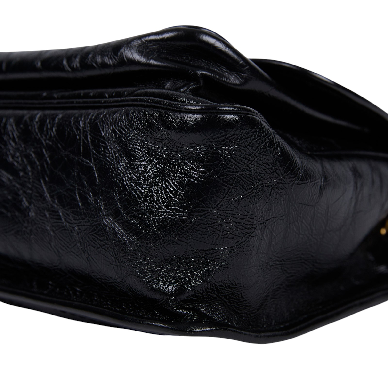 聖羅蘭 YSL SAINT LAURENT Niki 復古皮革 中型手袋 金色五金 6331580EN07 黑NIKI中號 防塵袋/購買證明影本