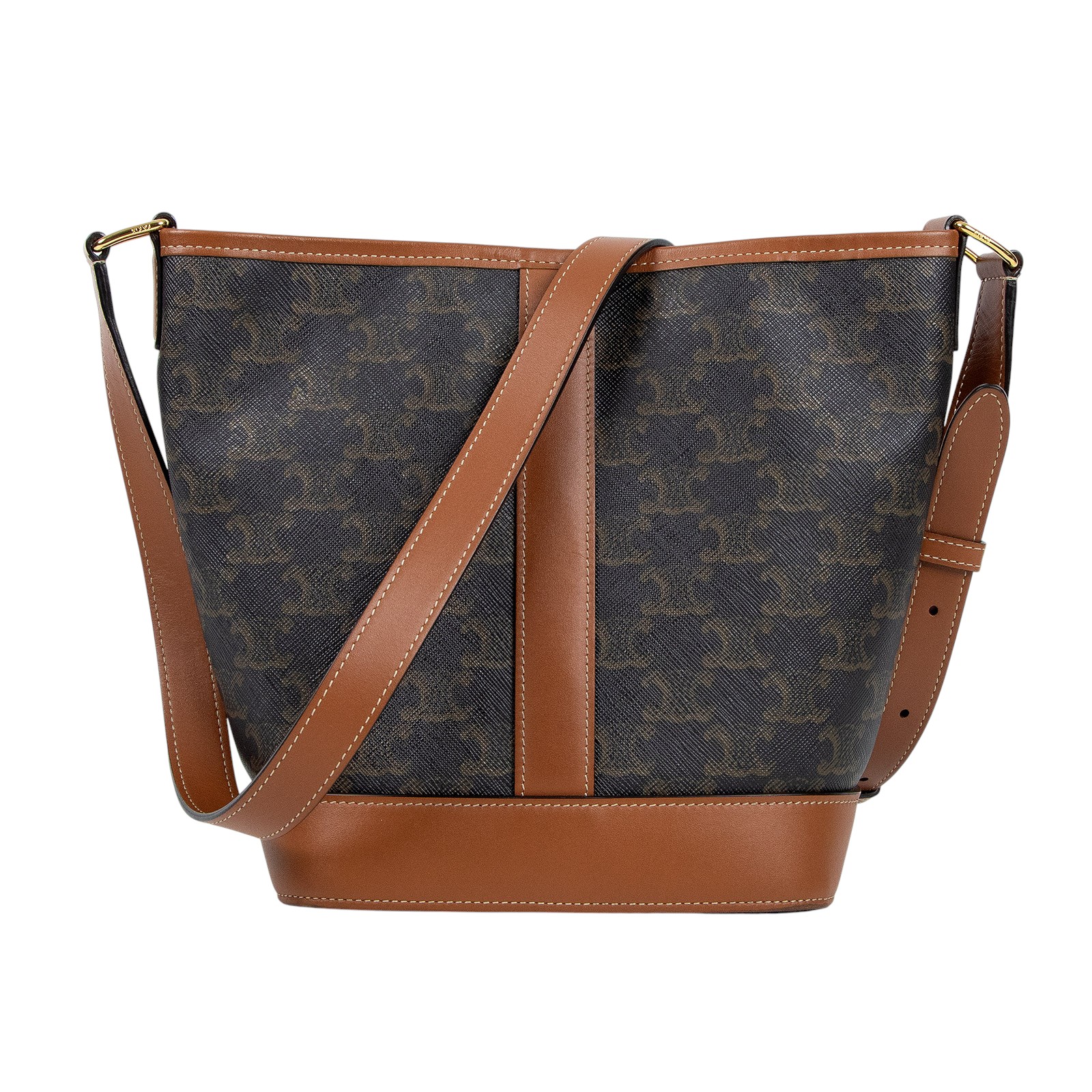 思琳 CELINE Triomphe帆布 小型 Bucket 肩背 水桶包 191442CAS 凱旋水桶包 小號 無附屬品