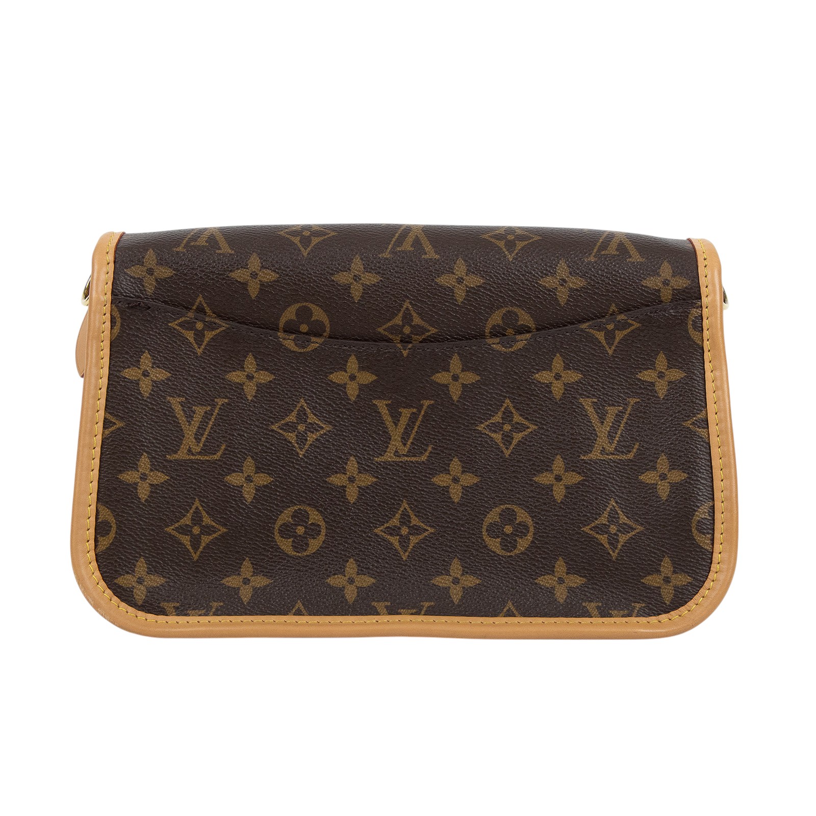 路易威登 LOUIS VUITTON Diane 腋下包法棍 單肩背包 經典帆布 M46049 晶片款 原花DIANE 原廠盒子/防塵袋/背帶