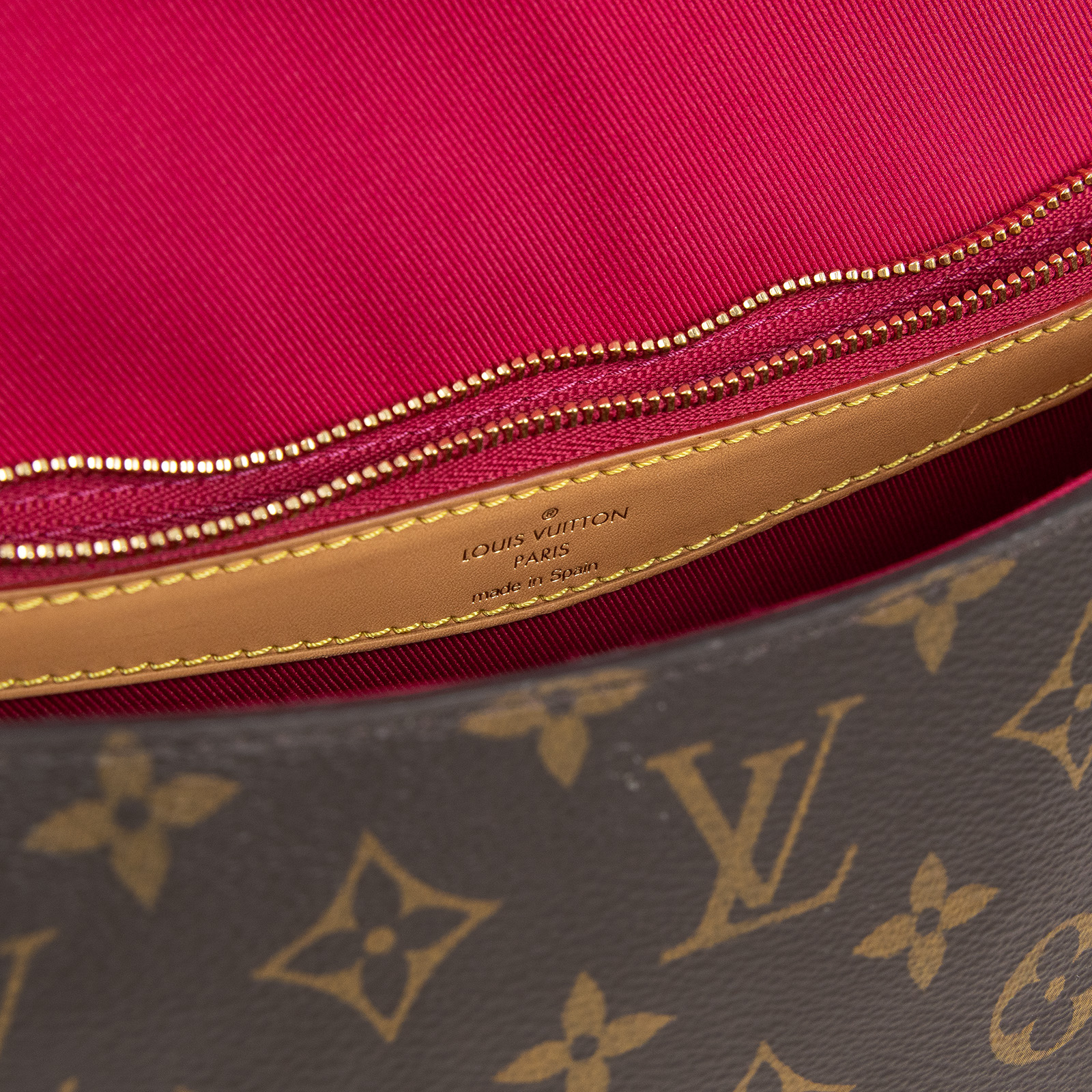 路易威登 LOUIS VUITTON Diane 腋下包法棍 單肩背包 經典帆布 M46049 晶片款 原花DIANE 原廠盒子/防塵袋/背帶