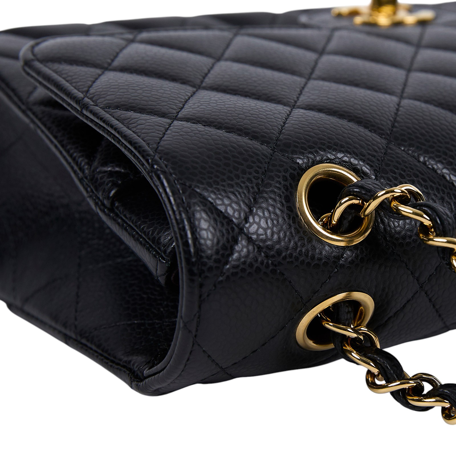 香奈兒 CHANEL CF 經典 11.12 口蓋包 A01112 晶片款 黑荔枝COCO25 防塵袋/購買證明影本