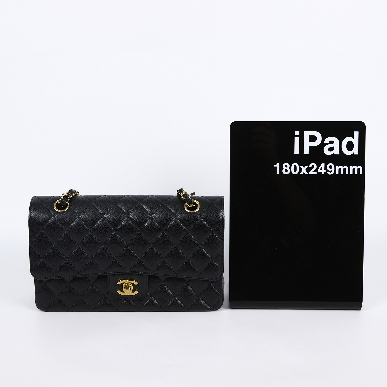 香奈兒 CHANEL CF 經典 11.12 口蓋包 A01112 晶片款 黑荔枝COCO25 防塵袋/購買證明影本