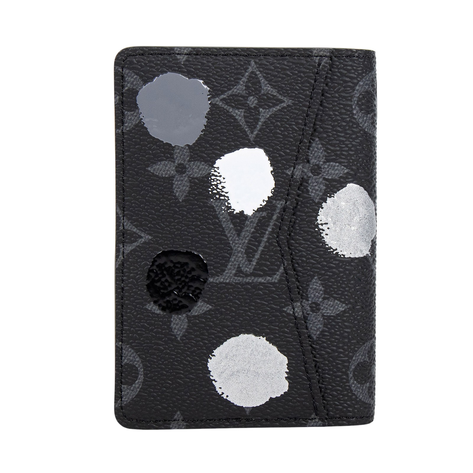 路易威登 LOUIS VUITTON 草間彌生 黑灰 LV x YK卡包 M81928 晶片款 黑灰LV x YK卡包 無附屬品