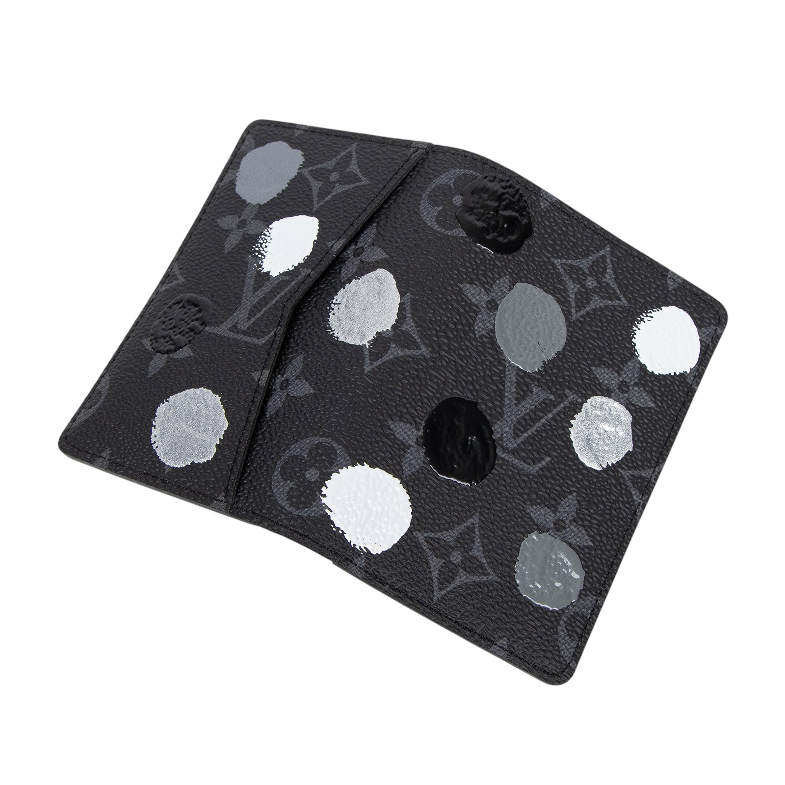 路易威登 LOUIS VUITTON 草間彌生 黑灰 LV x YK卡包 M81928 晶片款 黑灰LV x YK卡包 無附屬品