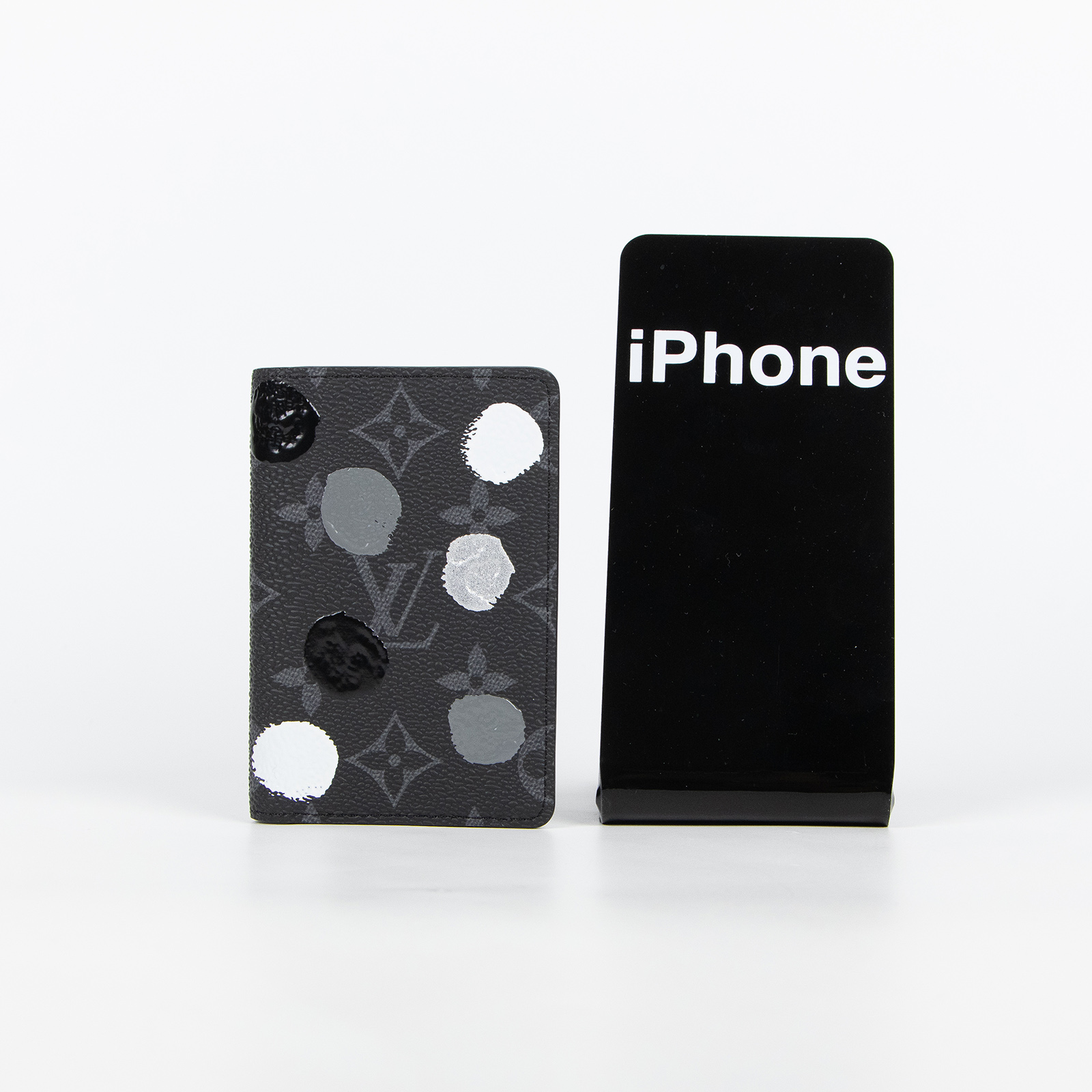 路易威登 LOUIS VUITTON 草間彌生 黑灰 LV x YK卡包 M81928 晶片款 黑灰LV x YK卡包 無附屬品