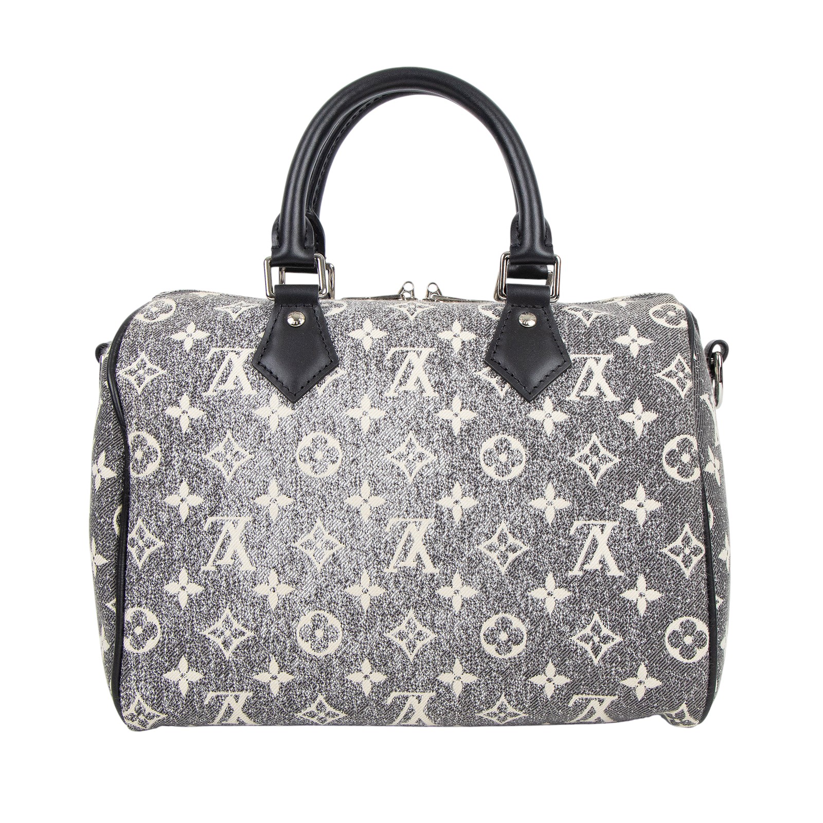 路易威登 LOUIS VUITTON SPEEDY Bandoulière 25 老花 單寧 波士頓包 手提包 M21464 晶片款  防塵袋/鎖組/背帶