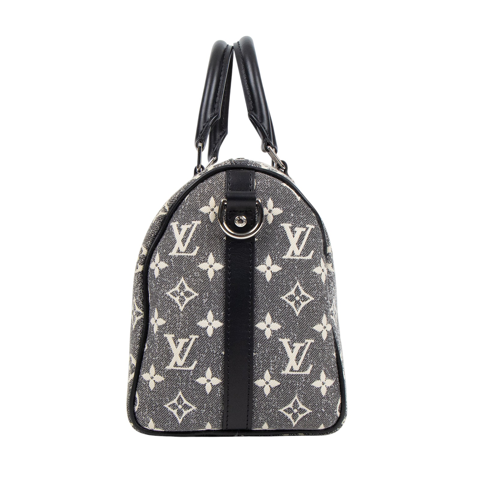 路易威登 LOUIS VUITTON SPEEDY Bandoulière 25 老花 單寧 波士頓包 手提包 M21464 晶片款  防塵袋/鎖組/背帶