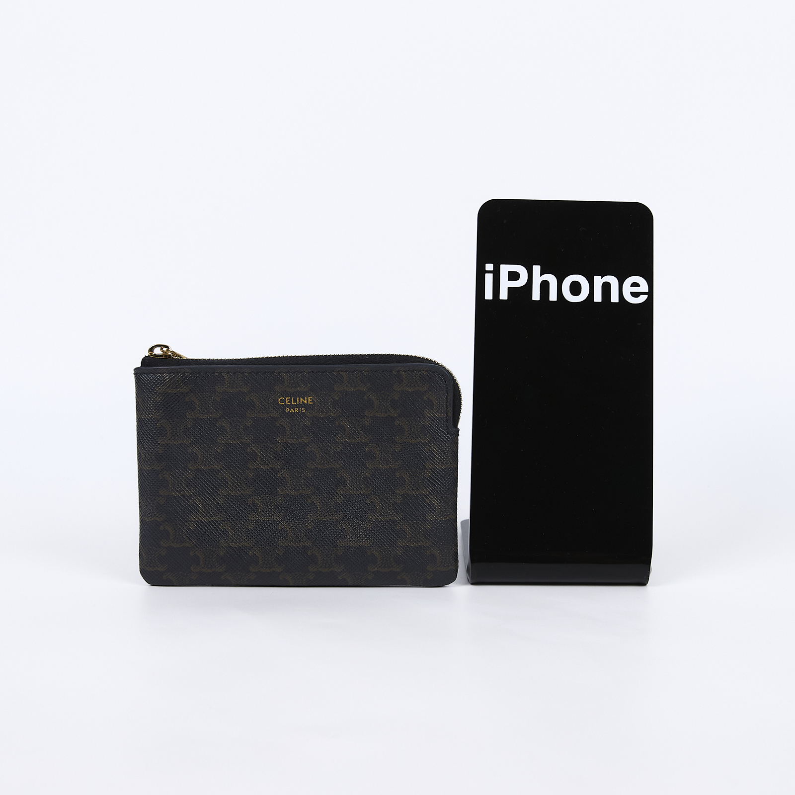 思琳 CELINE 印花標誌印花 零錢包 10C662BTA 老花拉鍊零錢包 防塵袋