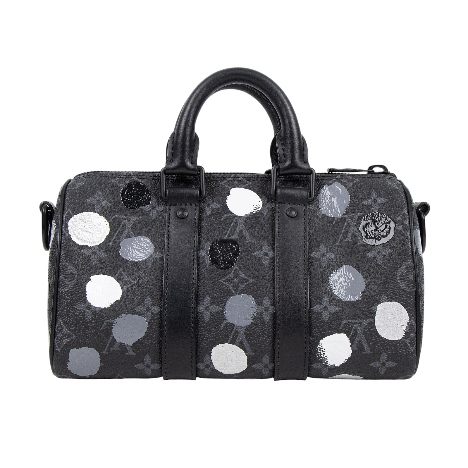 路易威登 LOUIS VUITTON LV x YK Keepall 25 老花 草間彌生 波士頓包 斜背包 M46406 晶片款  防塵袋