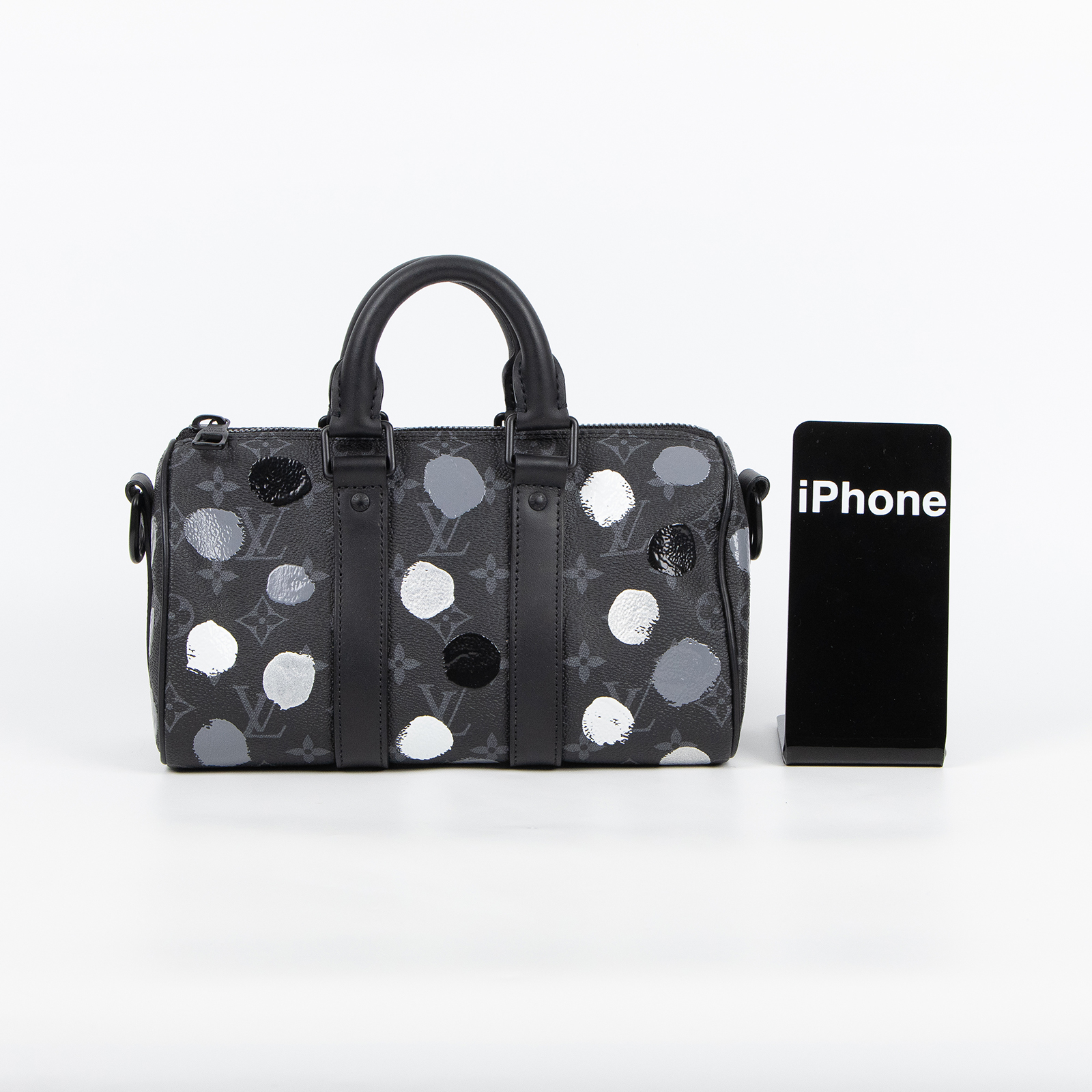 路易威登 LOUIS VUITTON LV x YK Keepall 25 老花 草間彌生 波士頓包 斜背包 M46406 晶片款  防塵袋