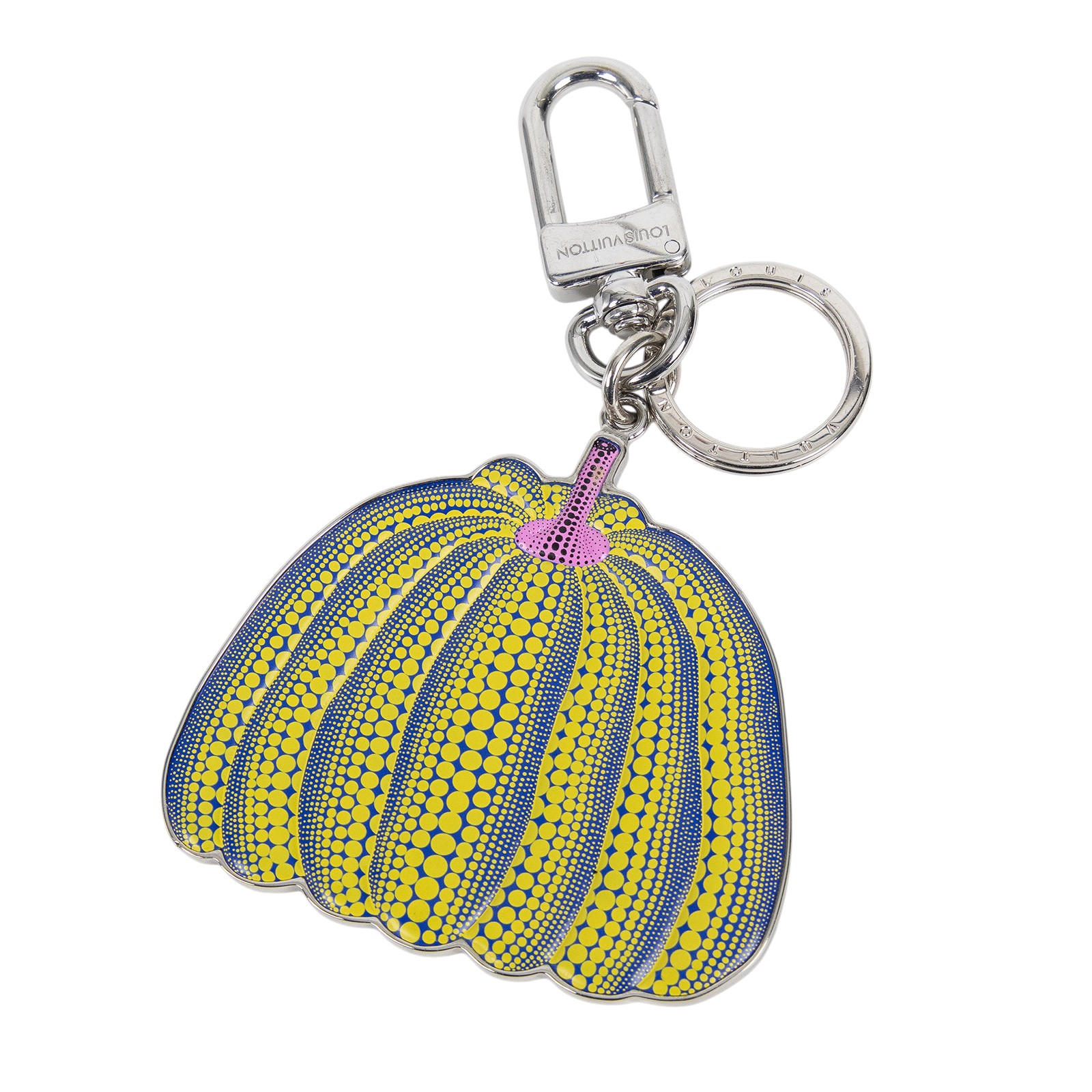 路易威登 LOUIS VUITTON LV x YK Pumpkin 草間彌生 吊飾 鑰匙圈 M01103 黃藍南瓜吊飾 無附屬品