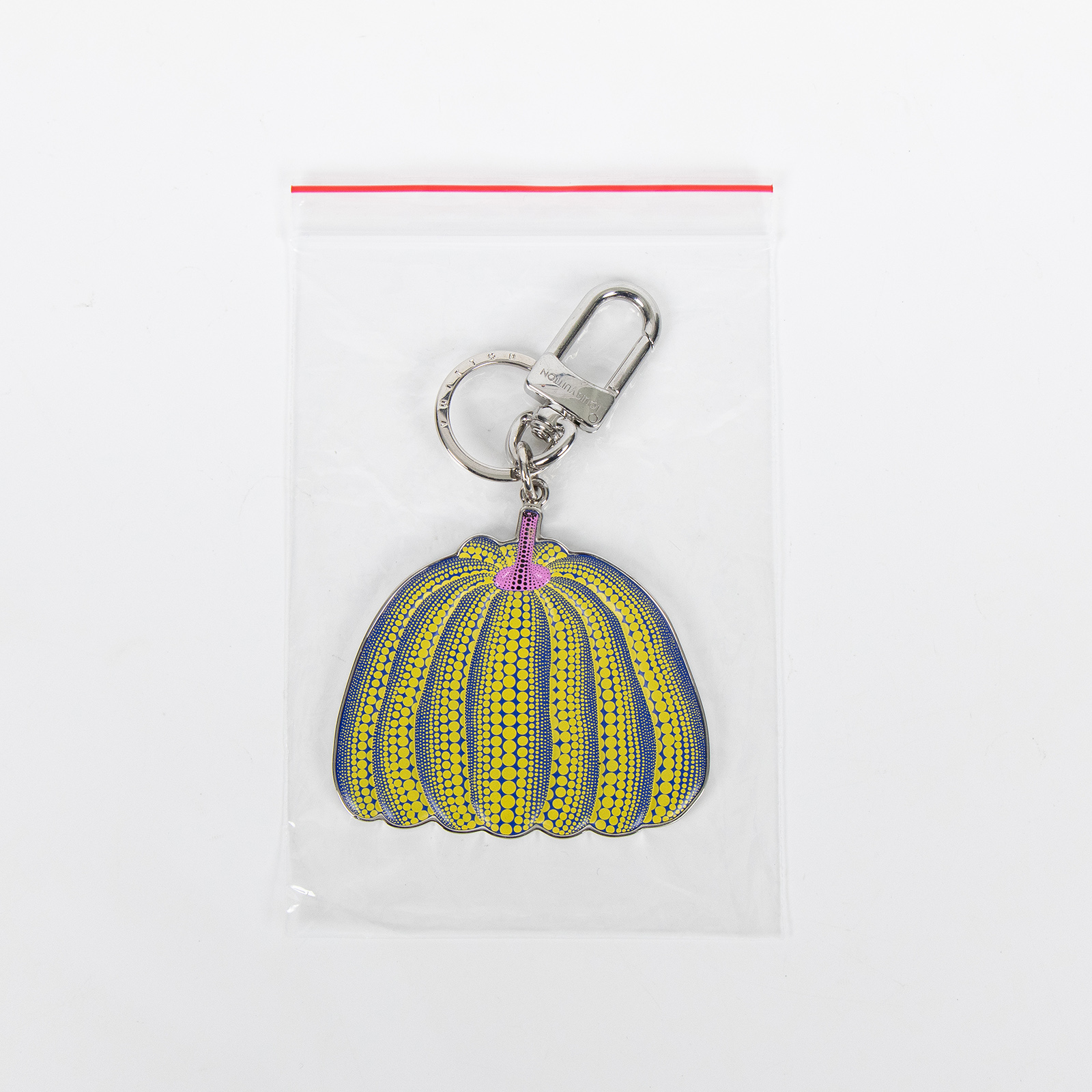 路易威登 LOUIS VUITTON LV x YK Pumpkin 草間彌生 吊飾 鑰匙圈 M01103 黃藍南瓜吊飾 無附屬品