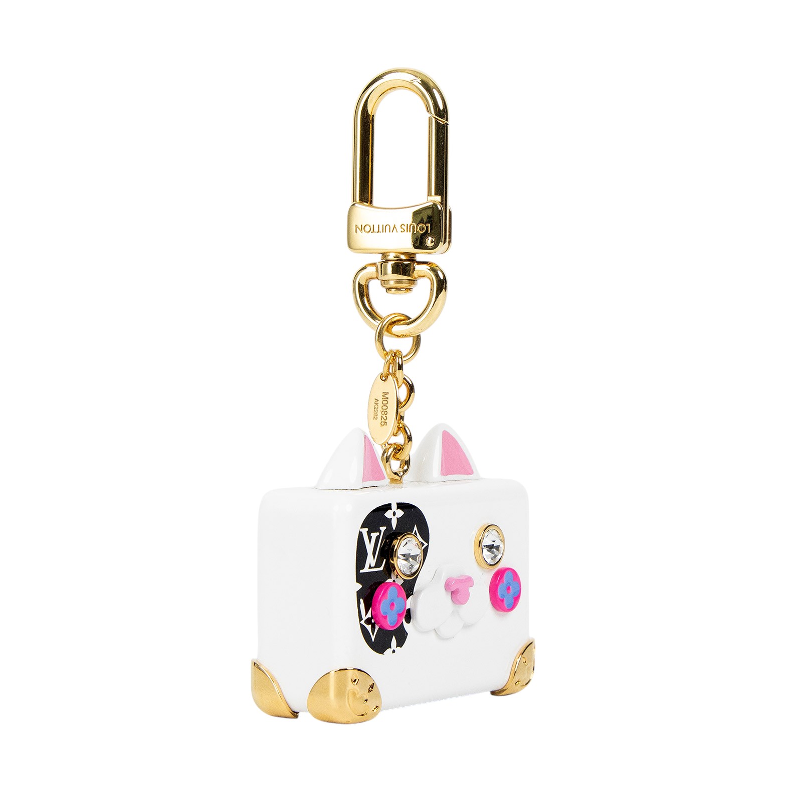 路易威登 LOUIS VUITTON 貓咪 行李箱 吊飾 M00825 貓咪行李箱吊飾 防塵袋