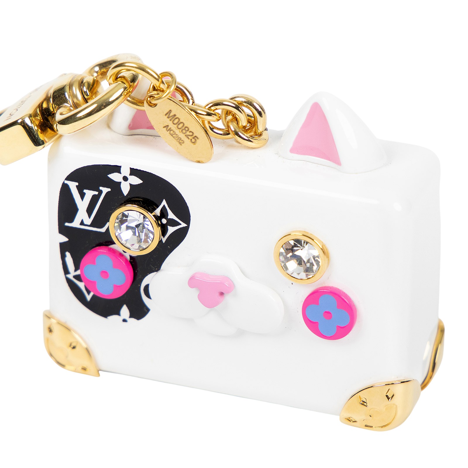 路易威登 LOUIS VUITTON 貓咪 行李箱 吊飾 M00825 貓咪行李箱吊飾 防塵袋