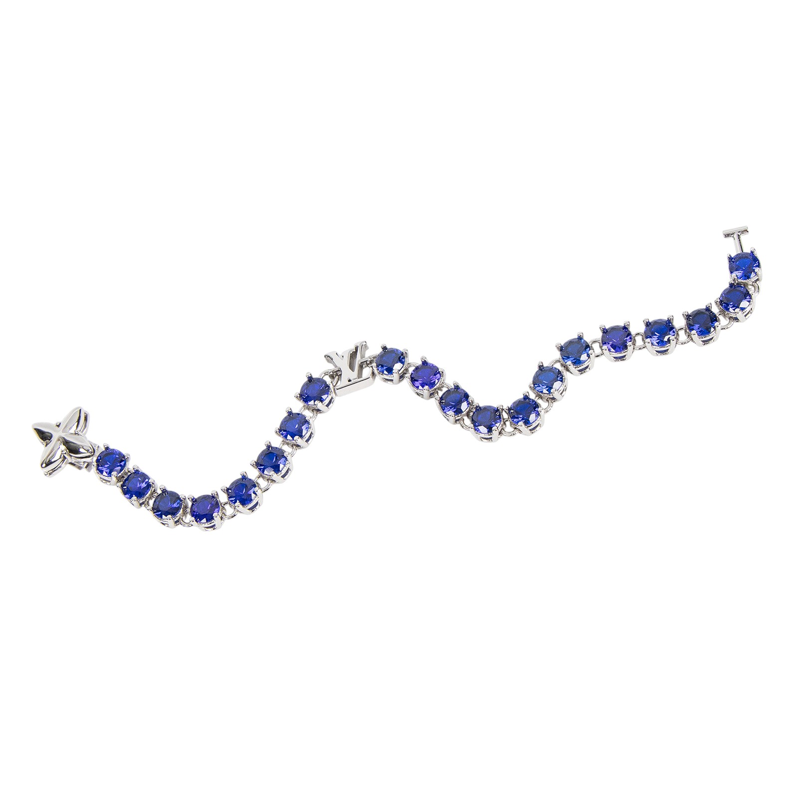 路易威登 LOUIS VUITTON 藍色寶石 造型 手鍊 M1062M 藍寶造型手鍊 防塵袋