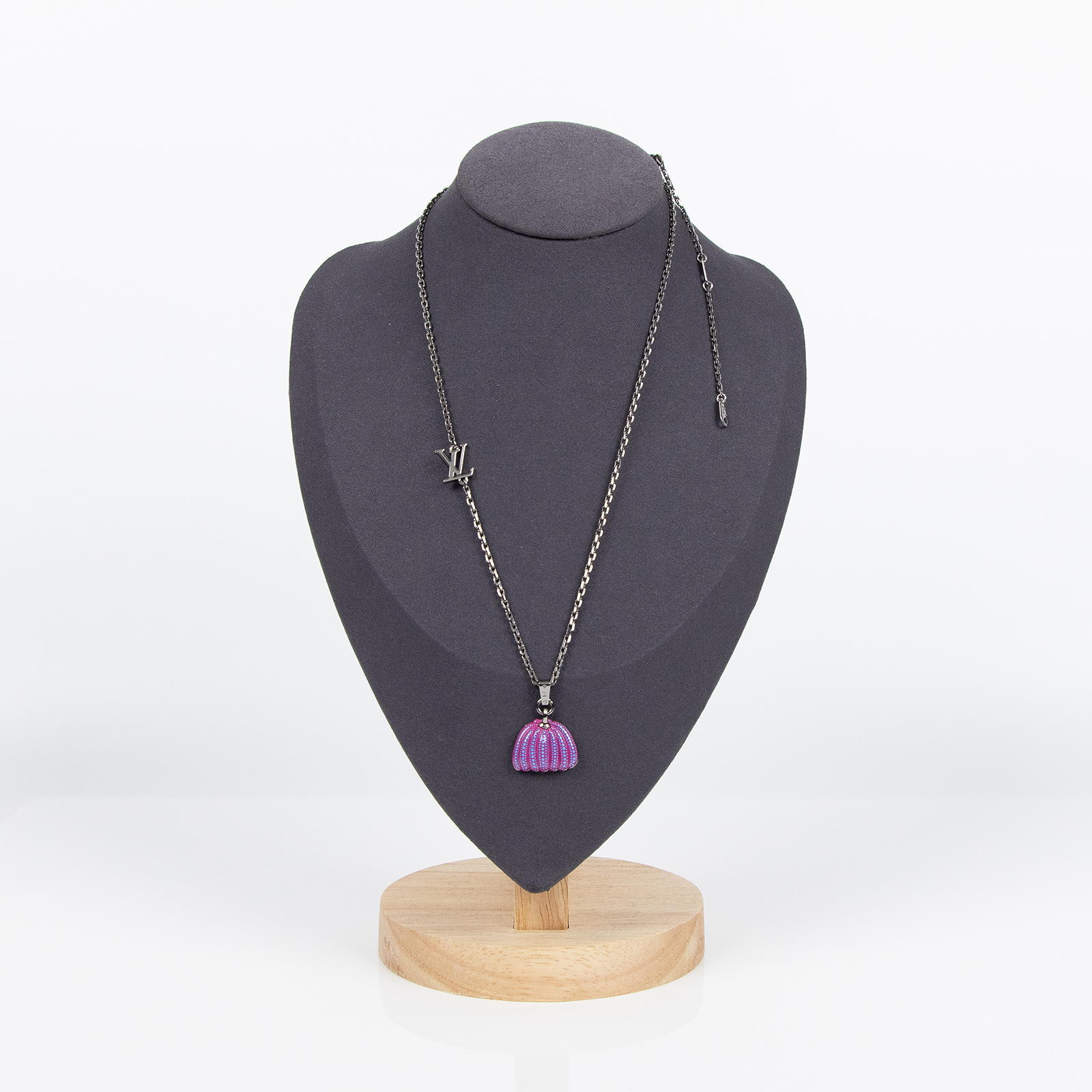路易威登 LOUIS VUITTON LV x YK Pumpkin 草間彌生 項鍊 M01097 紫色南瓜項鍊 防塵袋