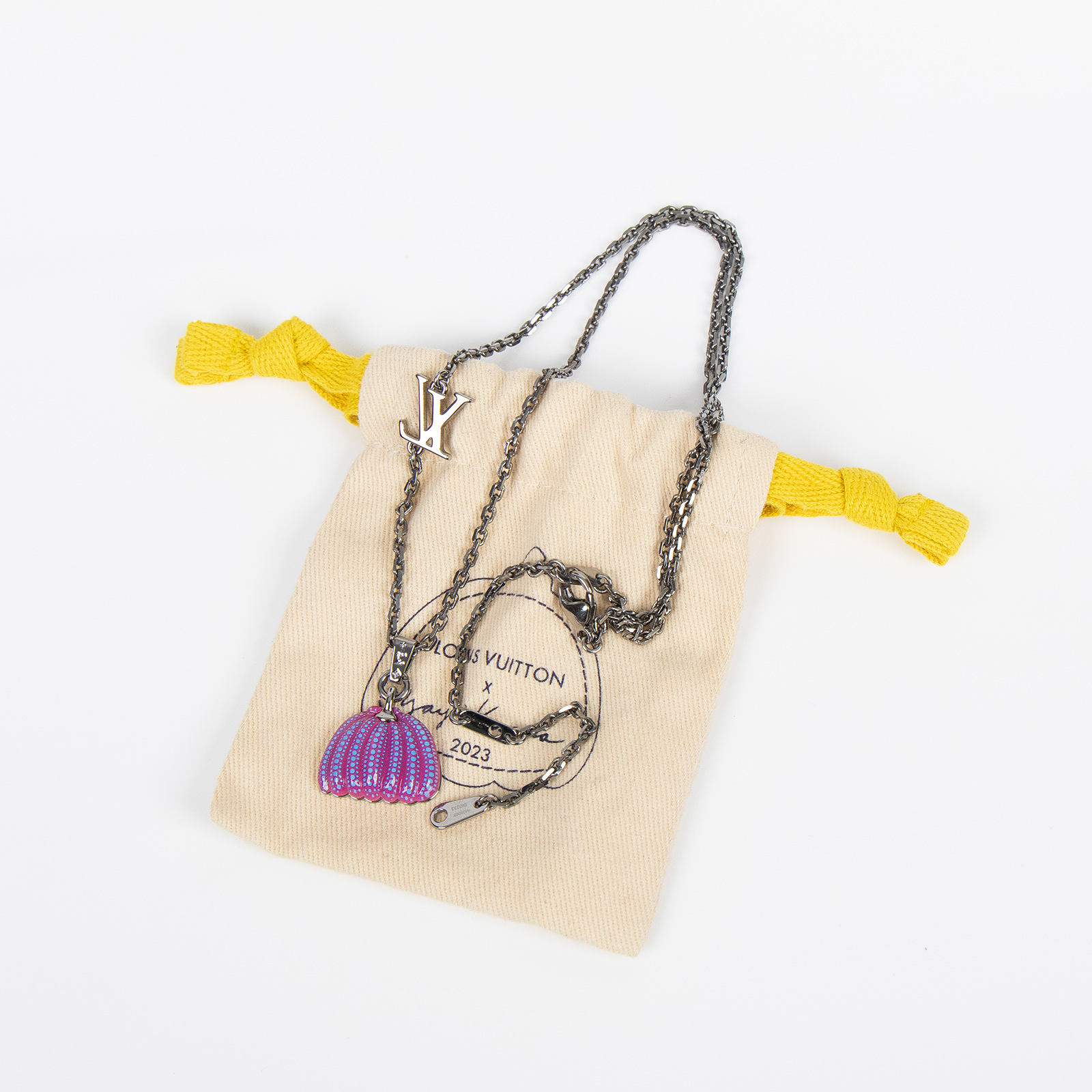 路易威登 LOUIS VUITTON LV x YK Pumpkin 草間彌生 項鍊 M01097 紫色南瓜項鍊 防塵袋