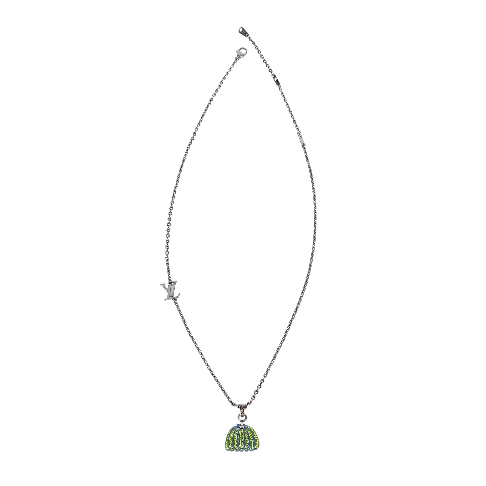 路易威登 LOUIS VUITTON LV x YK Pumpkin 草間彌生 項鍊 M01139 藍黃南瓜項鍊 防塵袋