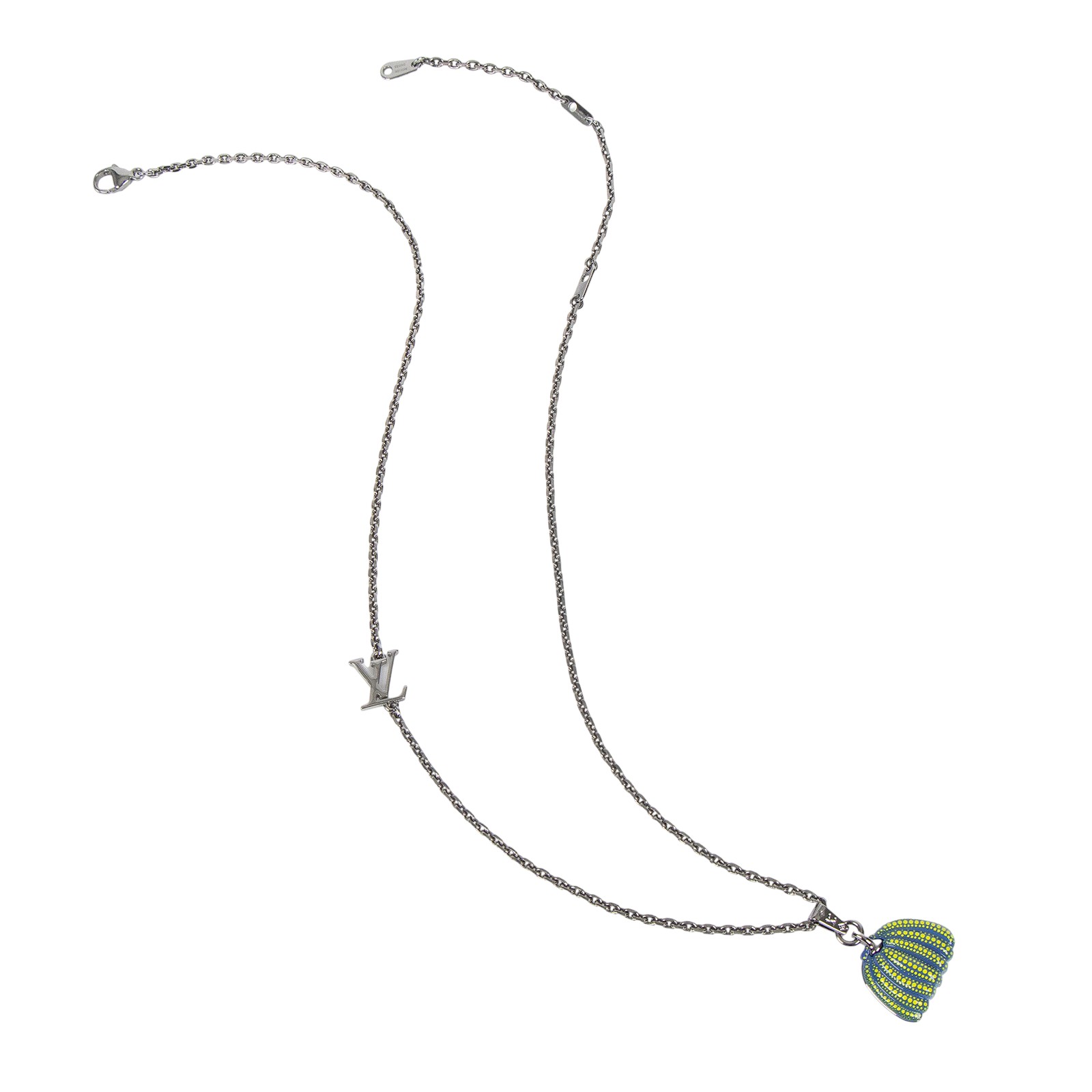 路易威登 LOUIS VUITTON LV x YK Pumpkin 草間彌生 項鍊 M01139 藍黃南瓜項鍊 防塵袋