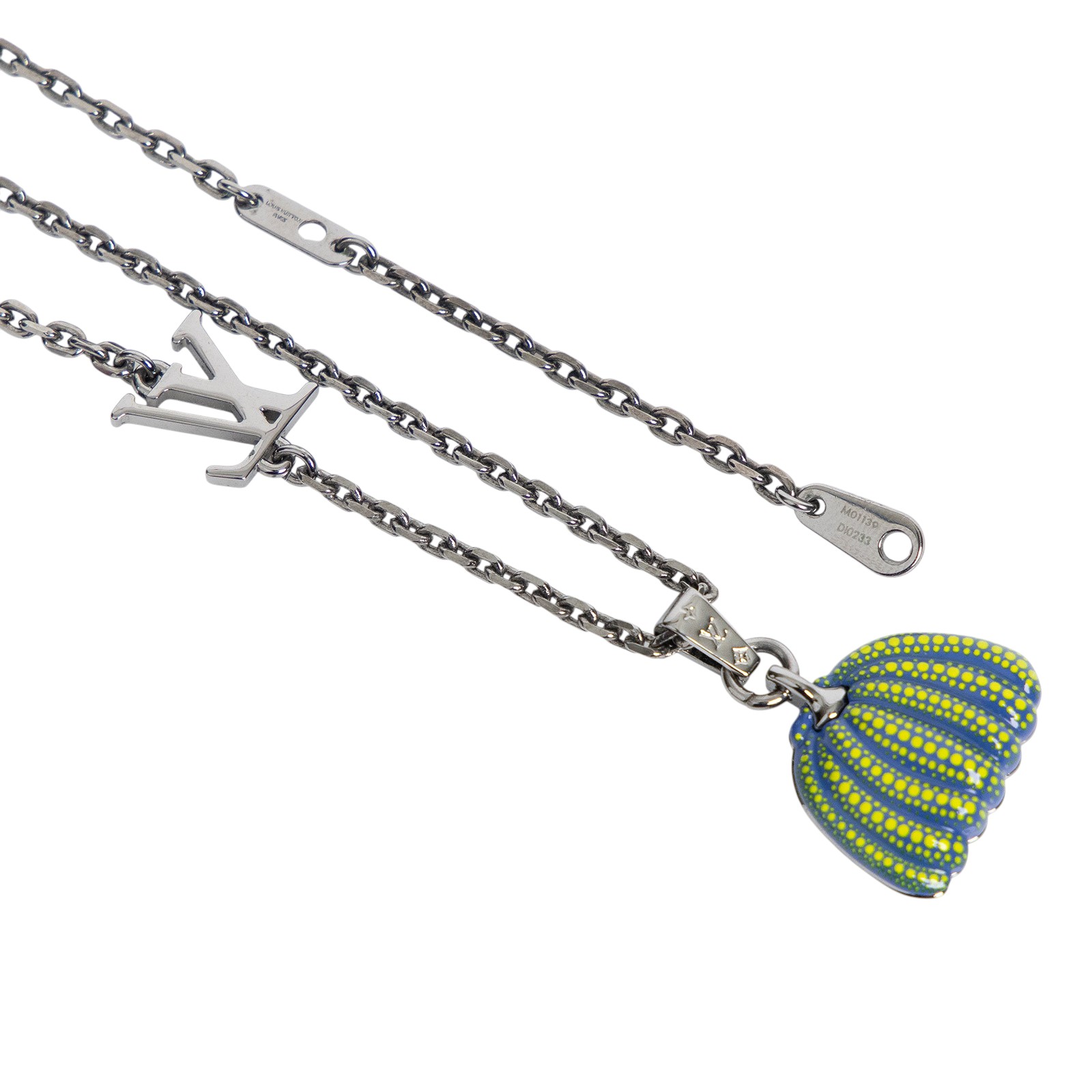 路易威登 LOUIS VUITTON LV x YK Pumpkin 草間彌生 項鍊 M01139 藍黃南瓜項鍊 防塵袋