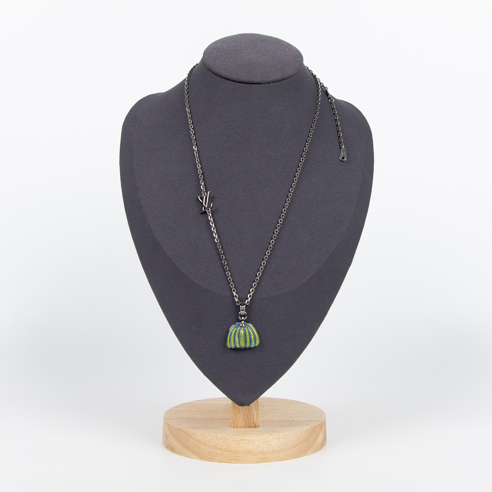 路易威登 LOUIS VUITTON LV x YK Pumpkin 草間彌生 項鍊 M01139 藍黃南瓜項鍊 防塵袋