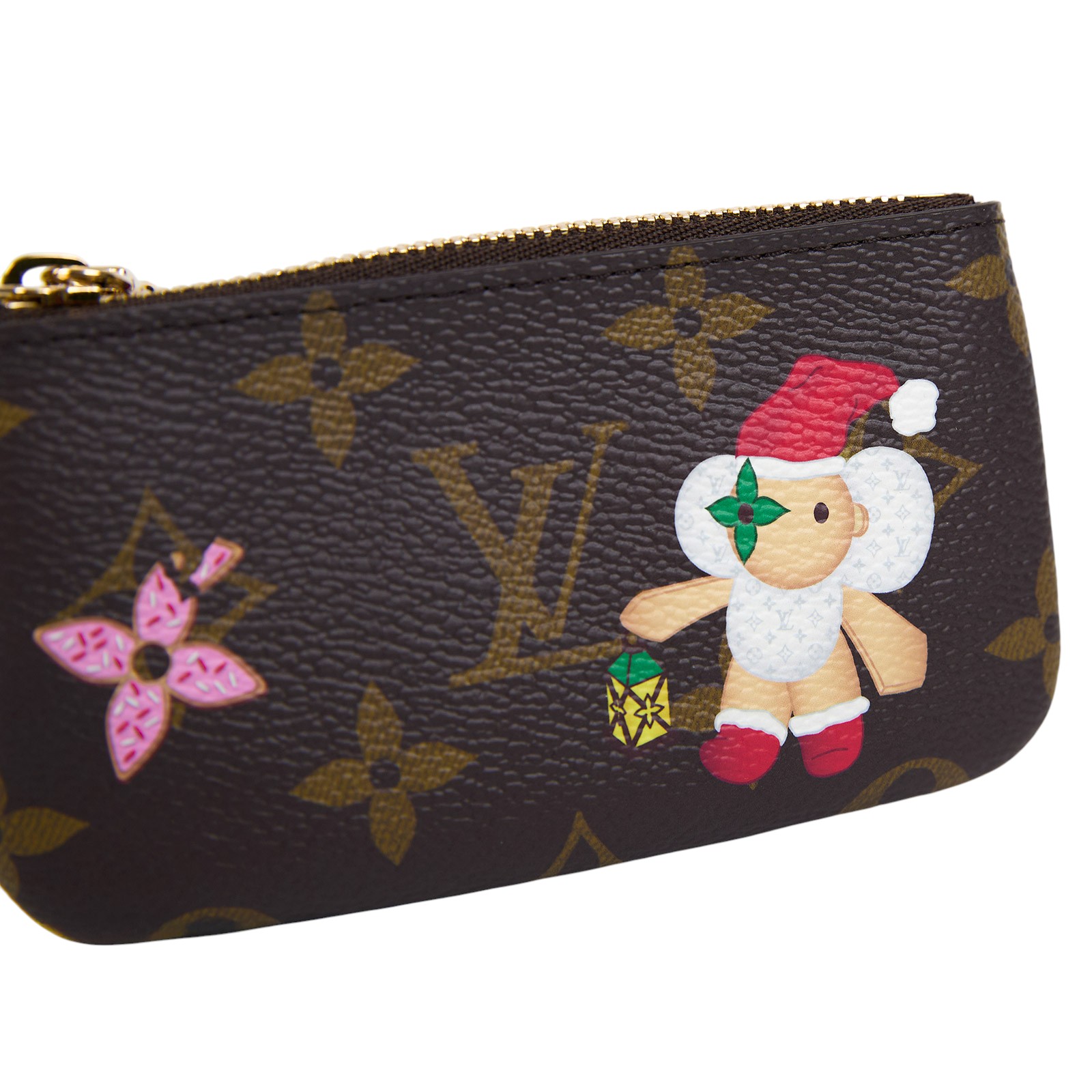 路易威登 LOUIS VUITTON Vivienne 聖誕限定 Candy Factory系列 老花 鑰匙包 M12217 聖誕節拉鍊零錢包 無附屬品
