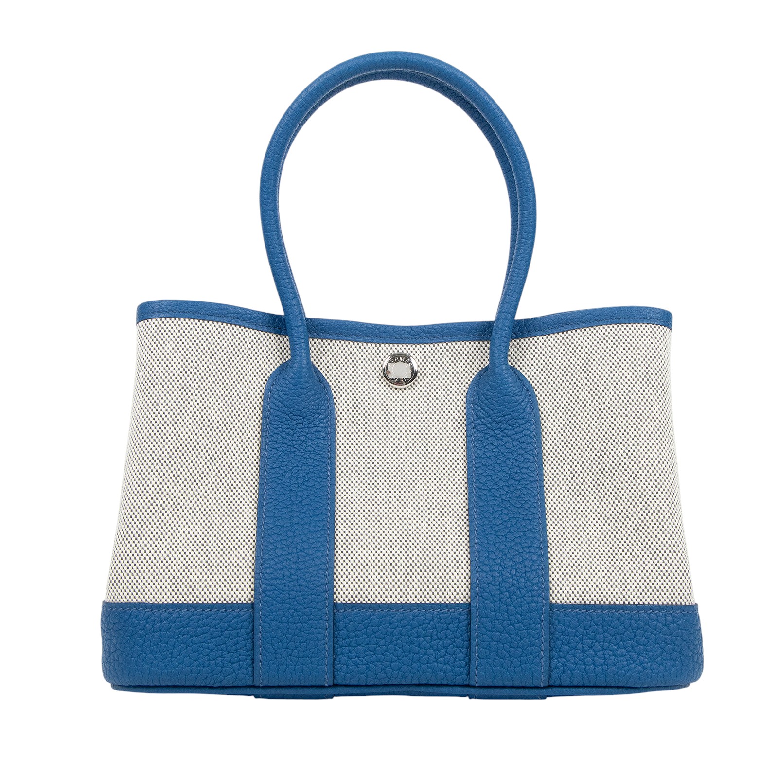 愛馬仕 Hermes Garden Party 花園派對包 23 GP23 K刻 藍帆布GP23 原廠盒子/防塵袋