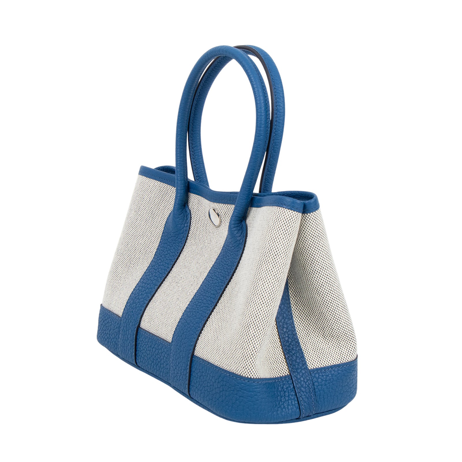 愛馬仕 Hermes Garden Party 花園派對包 23 GP23 K刻 藍帆布GP23 原廠盒子/防塵袋