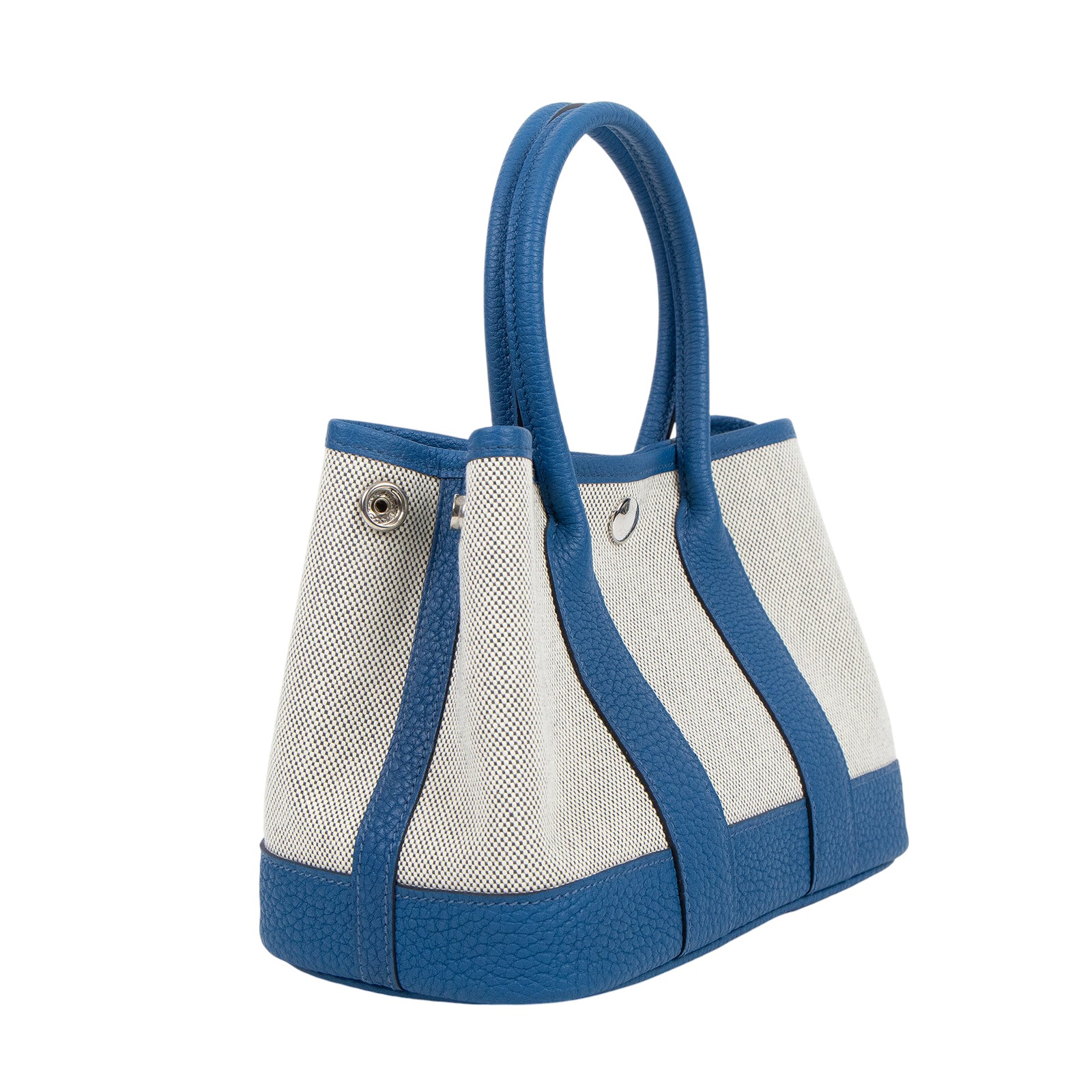 愛馬仕 Hermes Garden Party 花園派對包 23 GP23 K刻 藍帆布GP23 原廠盒子/防塵袋