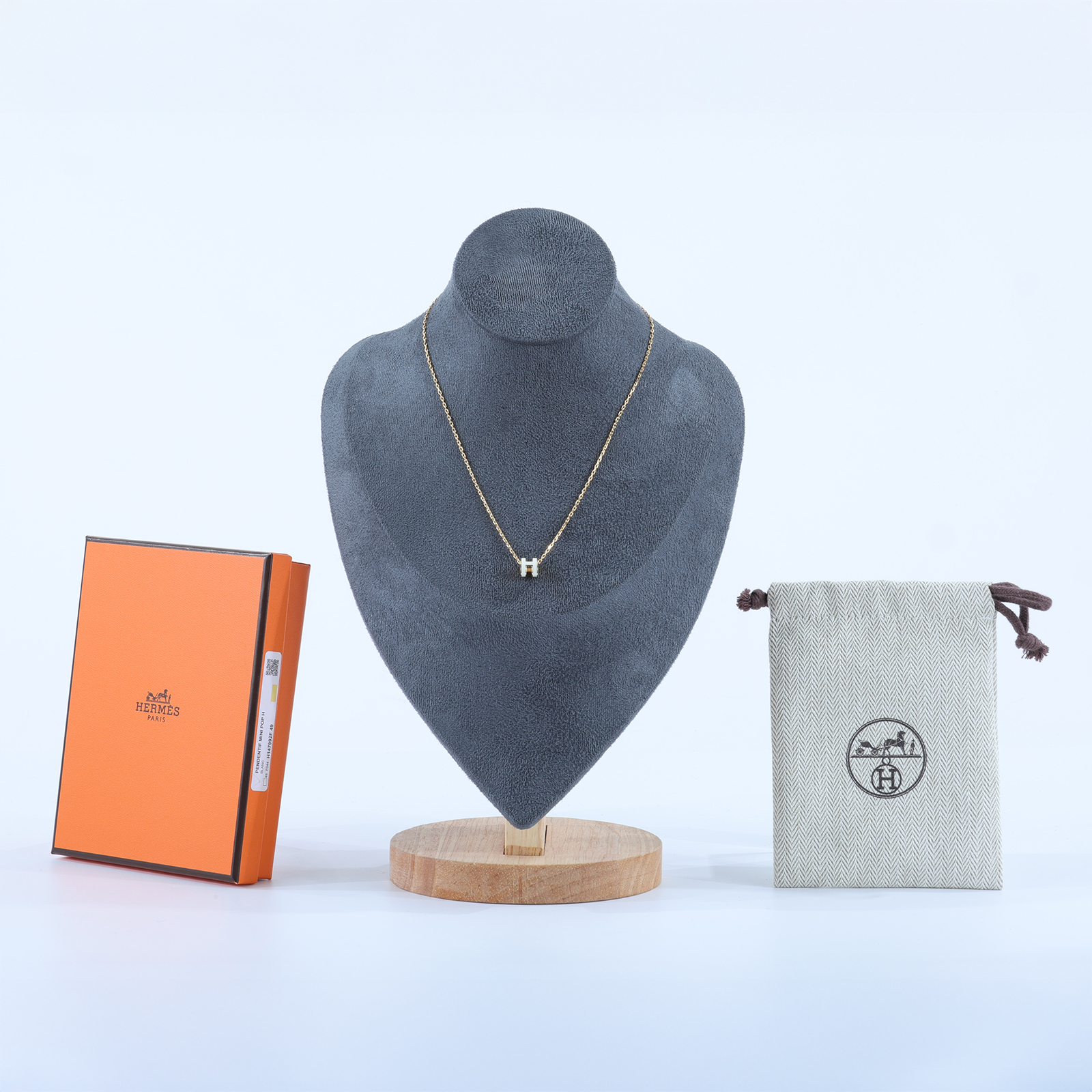 愛馬仕 Hermes Mini Pop H 墜飾 白色 H147992Fv49 ST0274 白 MINI POP H 項鍊 原廠盒子/防塵袋