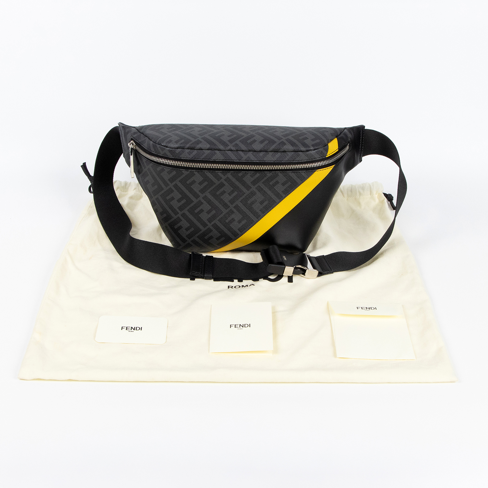 芬迪 FENDI 腰包 7VA434A9XS 黑色FF腰包 防塵袋