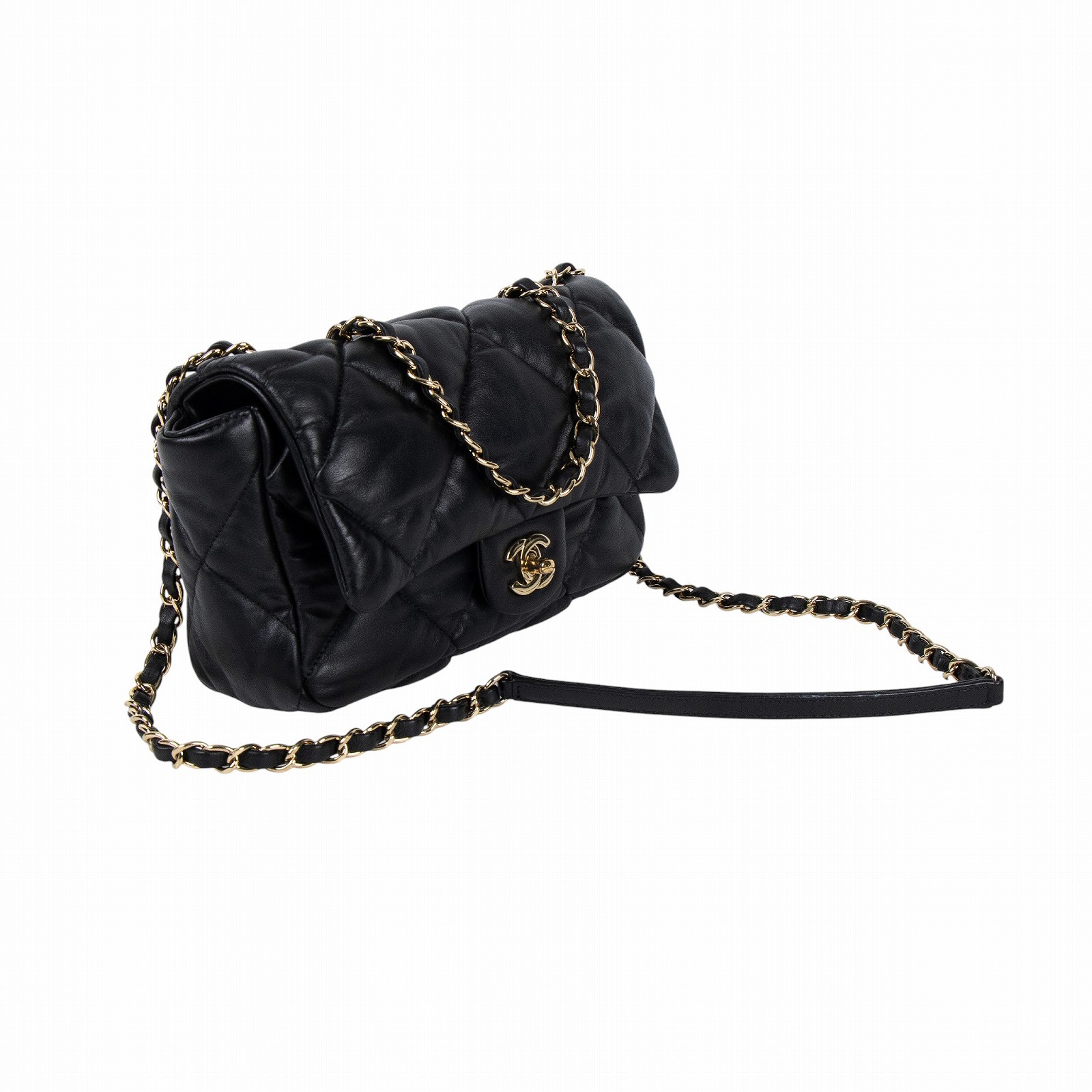 香奈兒 CHANEL 19 菱格紋 口蓋包 AS2233 B04398 30開 黑牛菱格紋泡泡包 原廠盒子/保證卡/購買證明