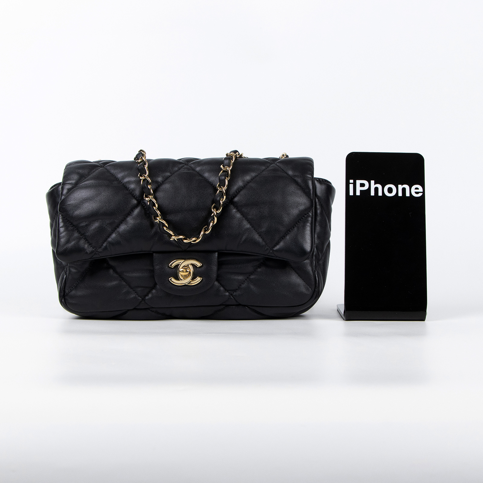 香奈兒 CHANEL 19 菱格紋 口蓋包 AS2233 B04398 30開 黑牛菱格紋泡泡包 原廠盒子/保證卡/購買證明