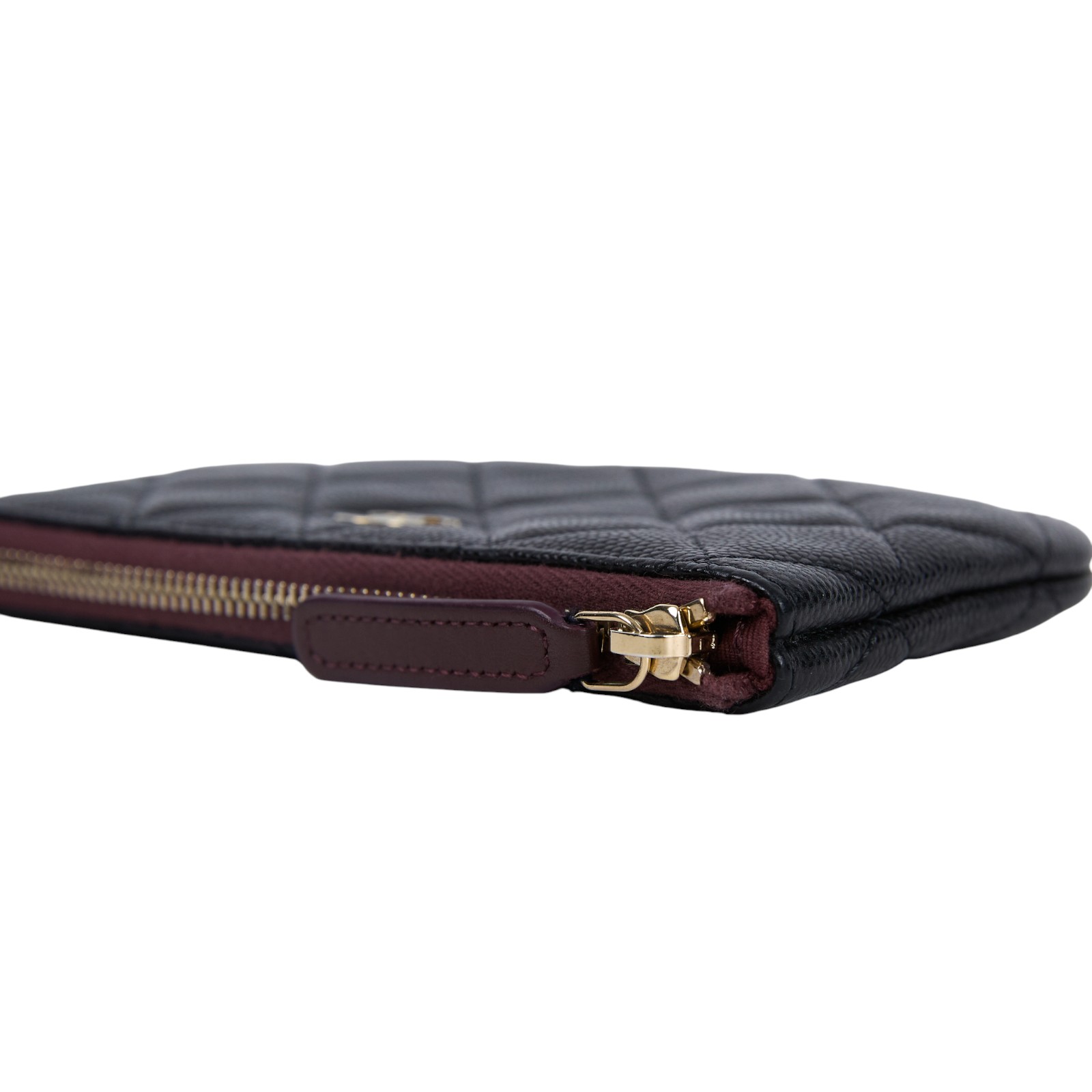 香奈兒 CHANEL 經典 拉鍊 隨身包 小型 AP4020 晶片款 黑金荔枝一字拉 原廠盒子/防塵袋