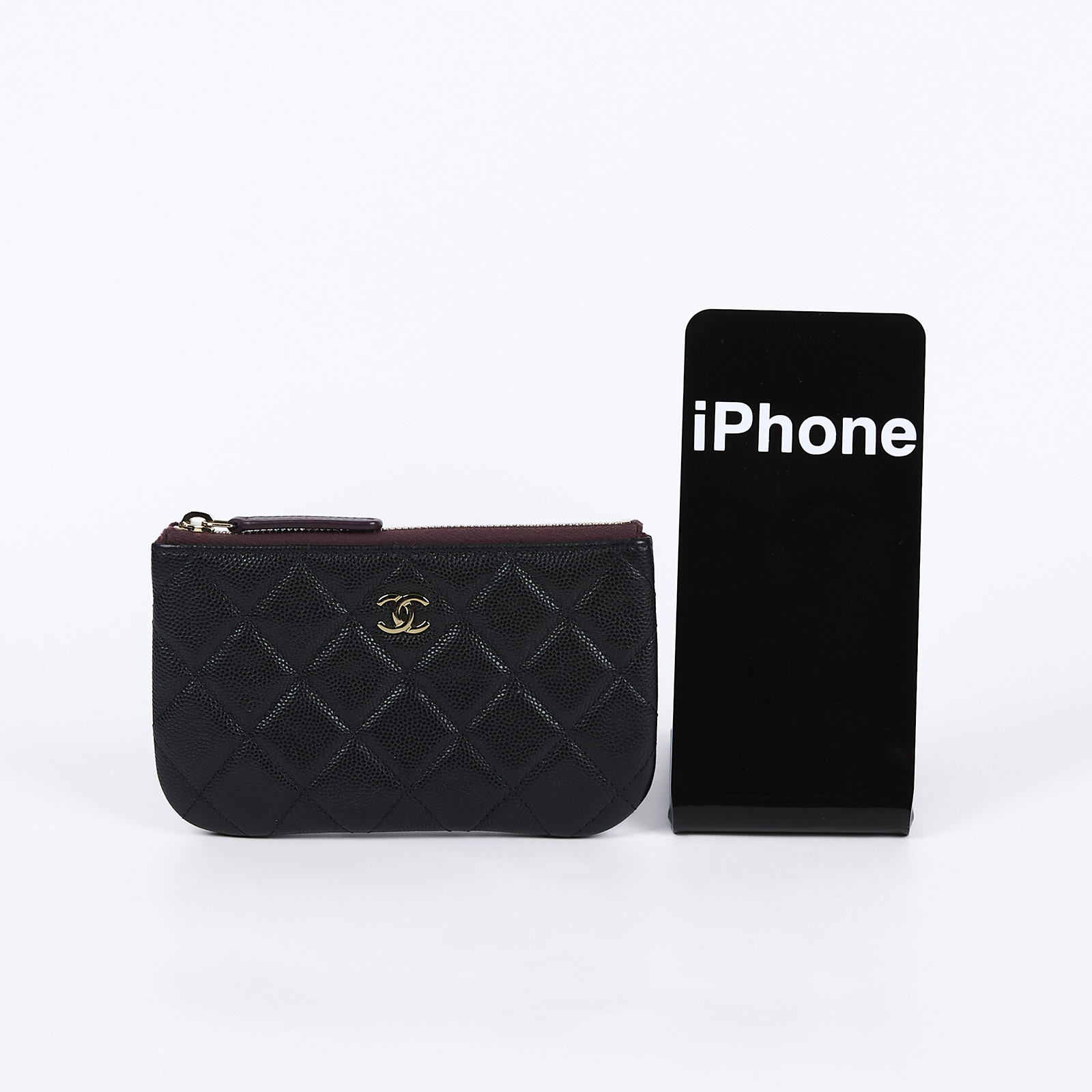 香奈兒 CHANEL 經典 拉鍊 隨身包 小型 AP4020 晶片款 黑金荔枝一字拉 原廠盒子/防塵袋