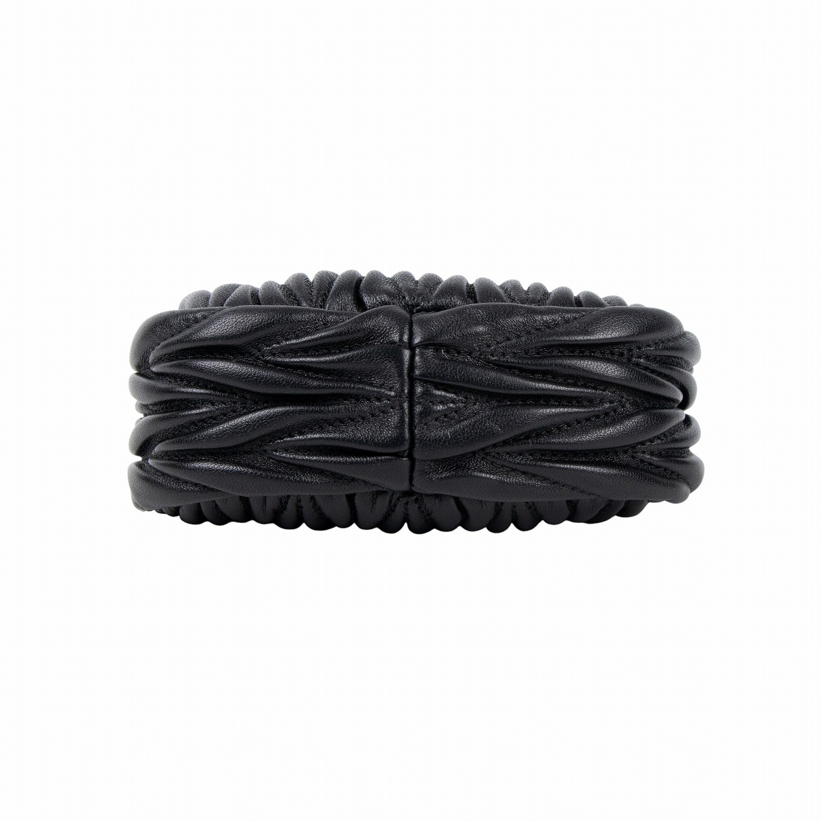 繆繆 MIU MIU Wander Hobo包 5NR019_2FPP 黑抓皺半月形手袋 原廠盒子/防塵袋