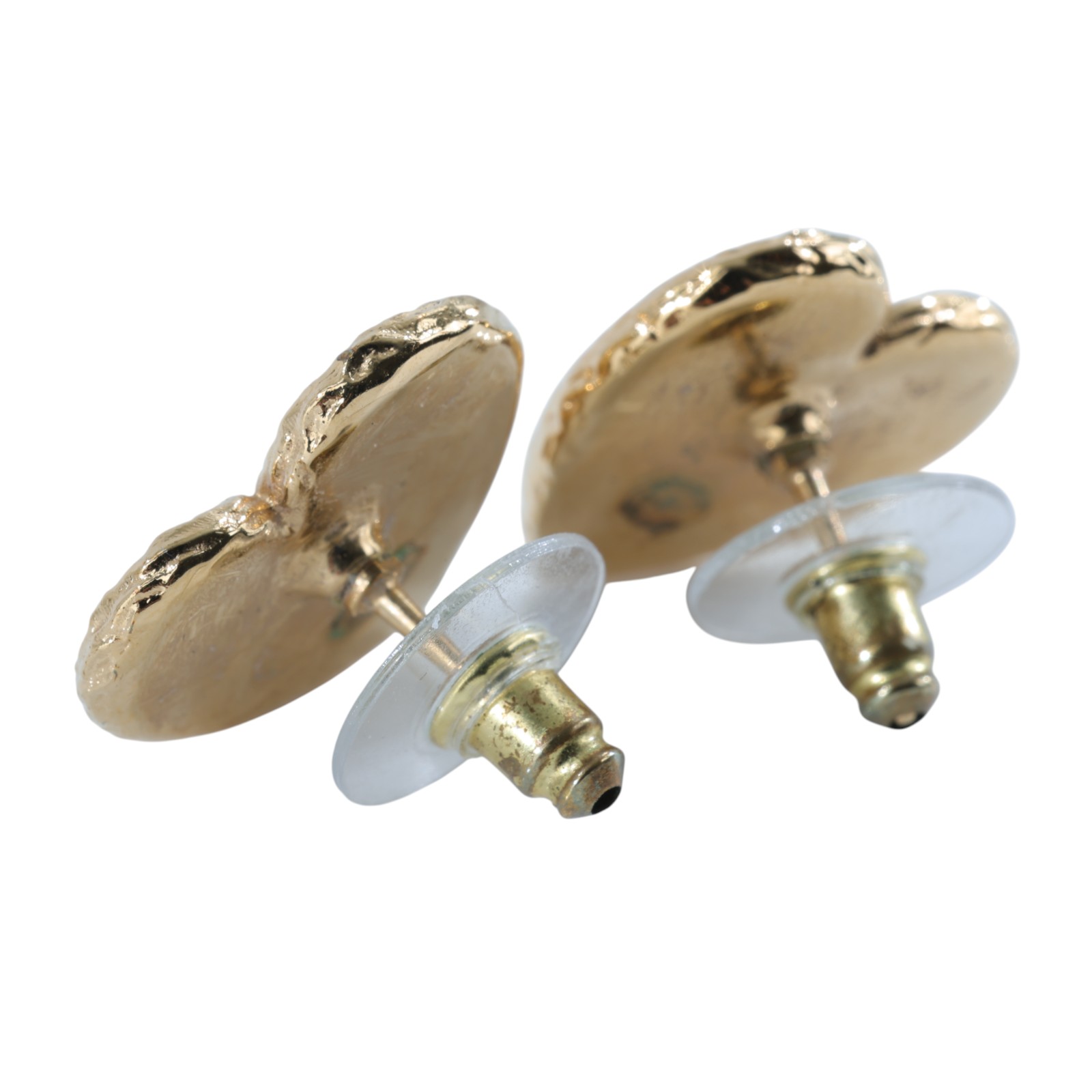 香奈兒 CHANEL CC 耳環 B24/P 金愛心耳環 原廠盒子