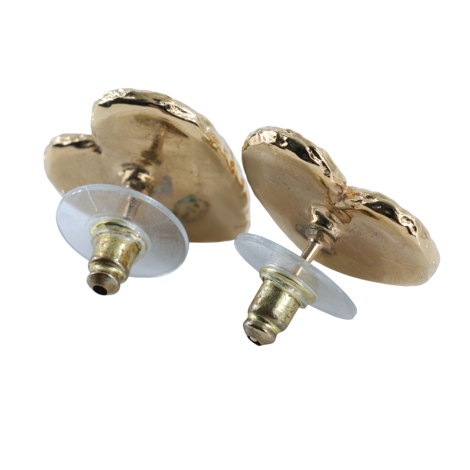 香奈兒 CHANEL CC 耳環 B24/P 金愛心耳環 原廠盒子