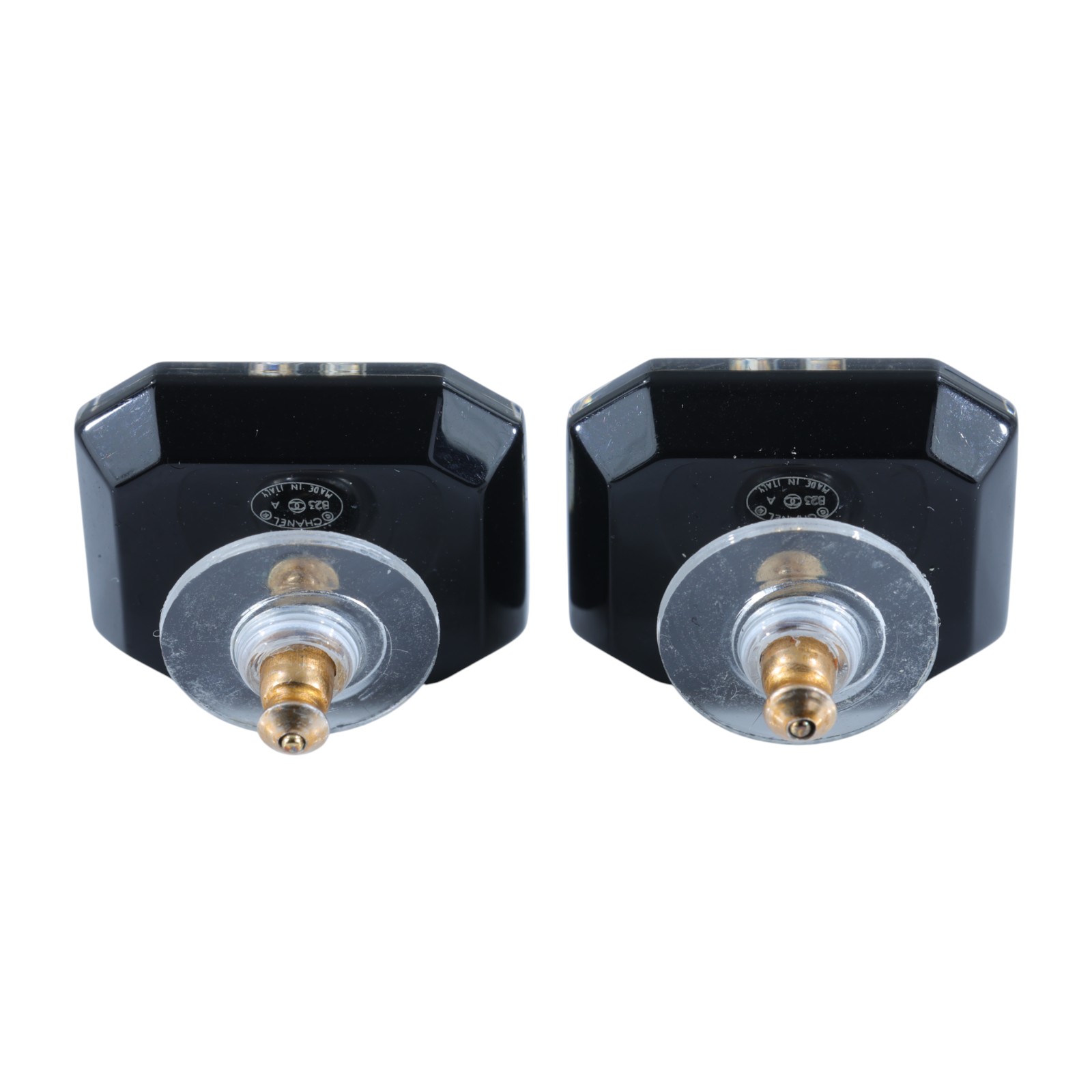 香奈兒 CHANEL CC 八角 耳環 B23/A 方框壓克力雙C耳環 原廠盒子