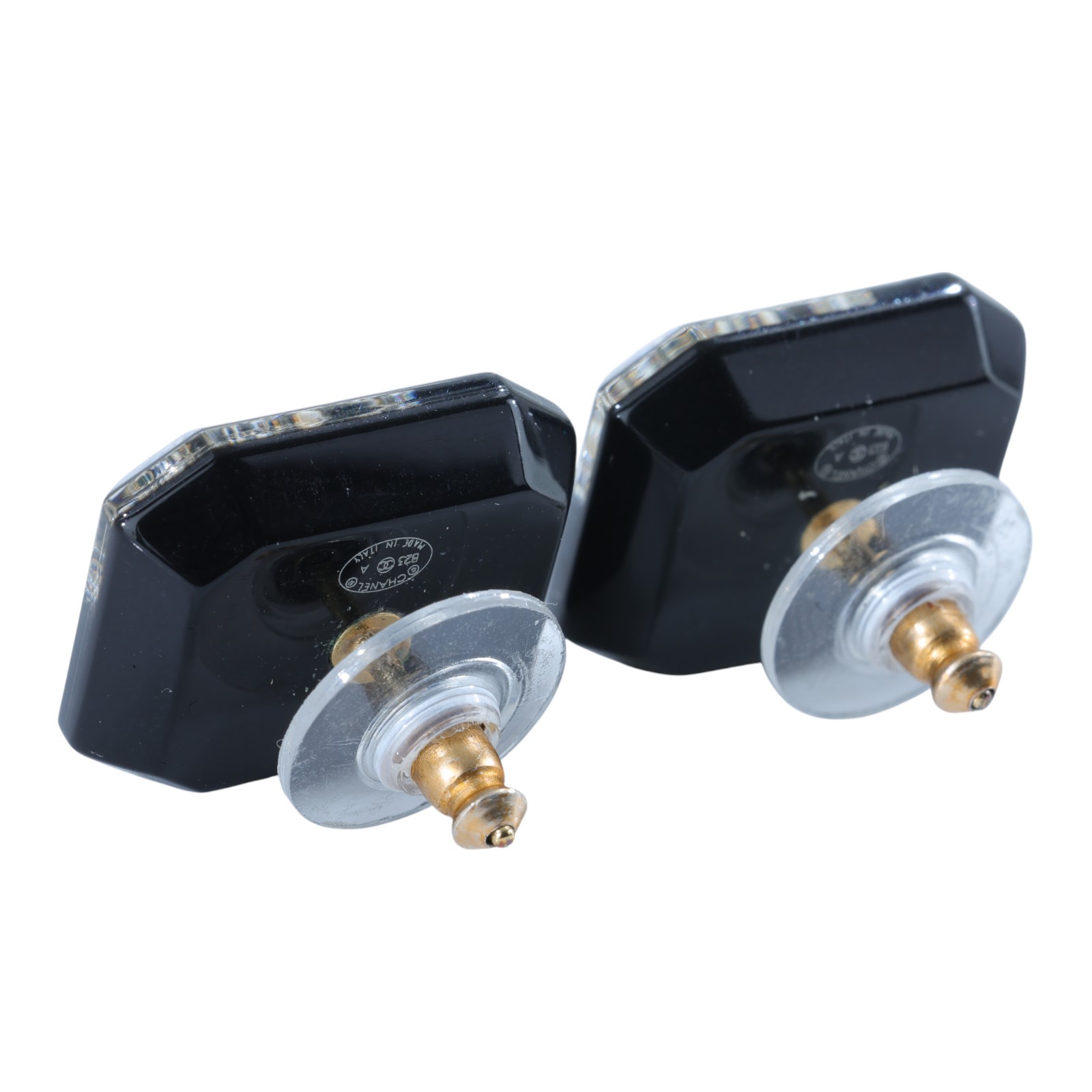 香奈兒 CHANEL CC 八角 耳環 B23/A 方框壓克力雙C耳環 原廠盒子