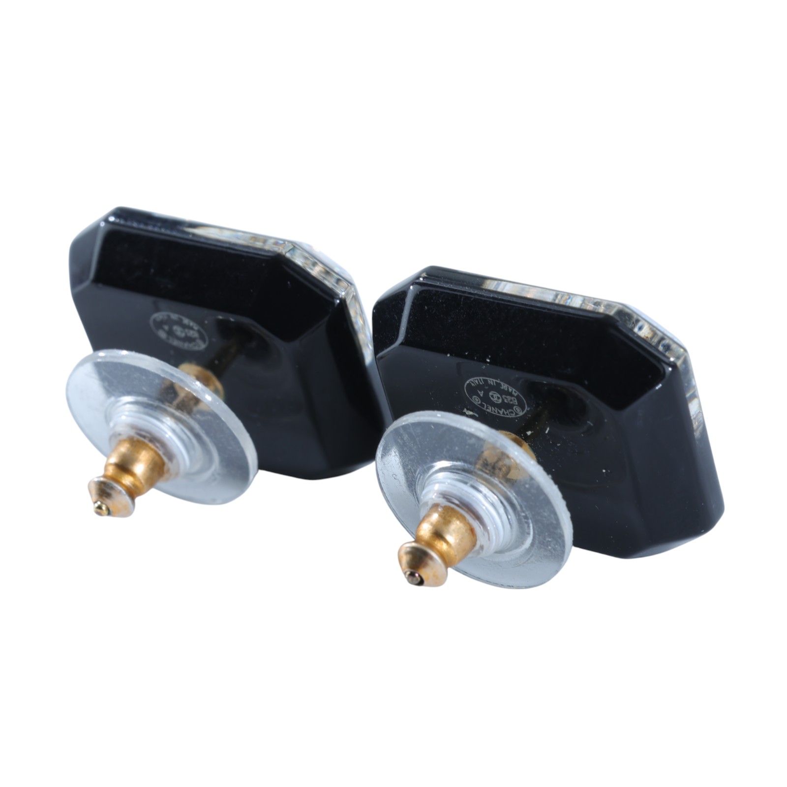 香奈兒 CHANEL CC 八角 耳環 B23/A 方框壓克力雙C耳環 原廠盒子