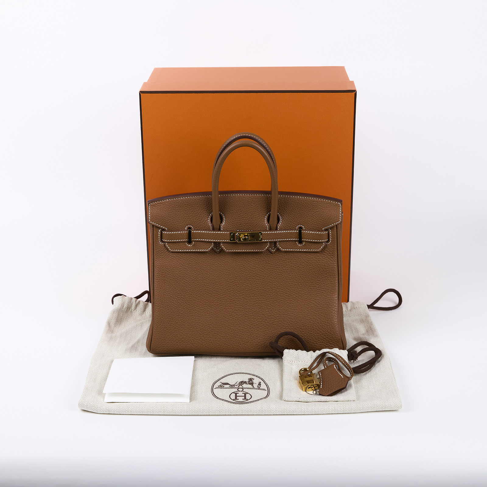 愛馬仕 Hermes Birkin Bag 柏金包 25 BK25 B刻 金棕BIRKIN25 TOGO 原廠盒子/防塵袋/鎖組