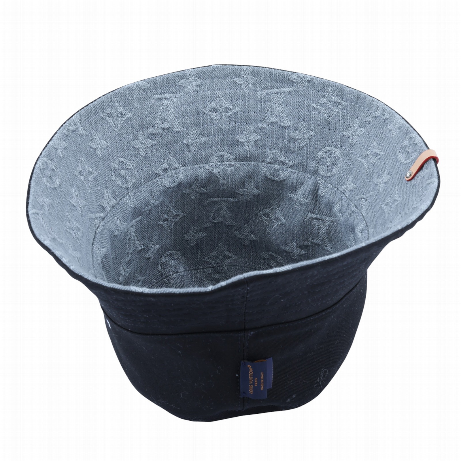 路易威登 LOUIS VUITTON Denim 漁夫帽 M7952S 牛仔/素黑雙面漁夫帽 防塵袋