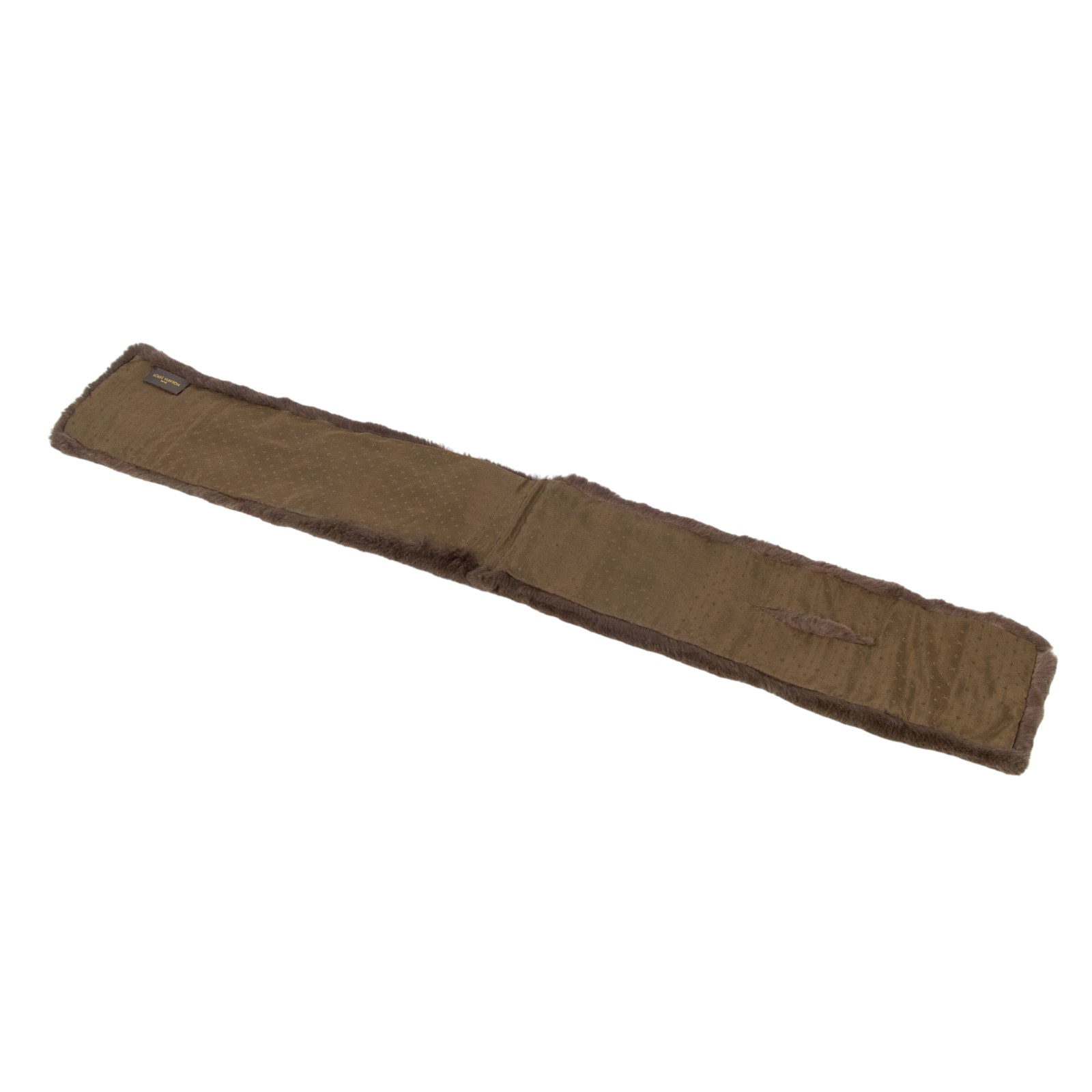 路易威登 LOUIS VUITTON Echarpe Bystamp Rex 披肩 圍巾 M75757 深咖兔毛圍巾 防塵袋