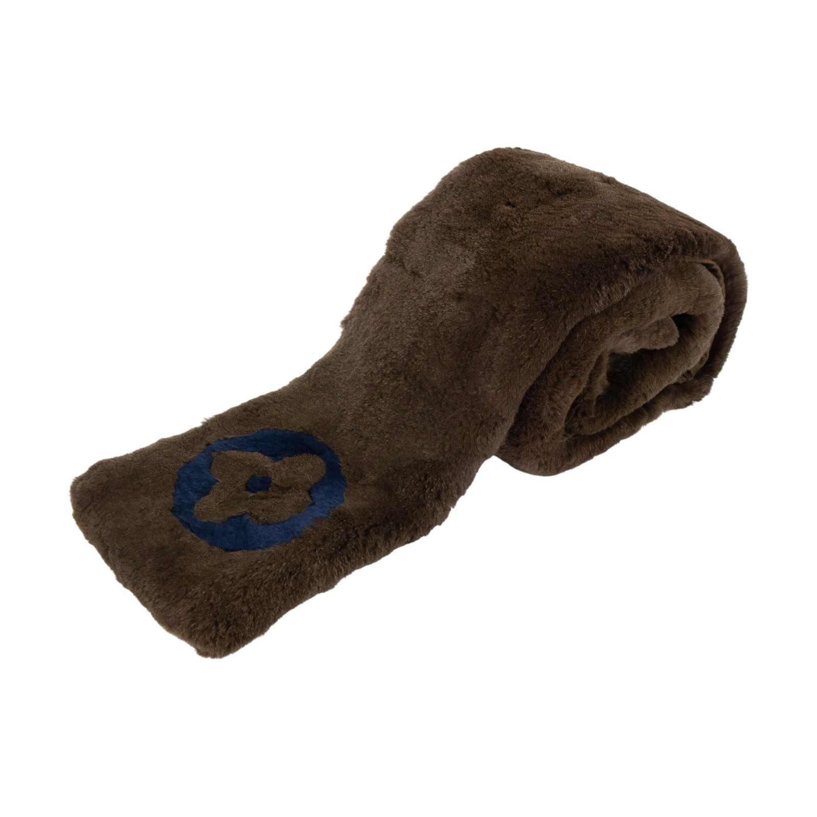 路易威登 LOUIS VUITTON Echarpe Bystamp Rex 披肩 圍巾 M75757 深咖兔毛圍巾 防塵袋