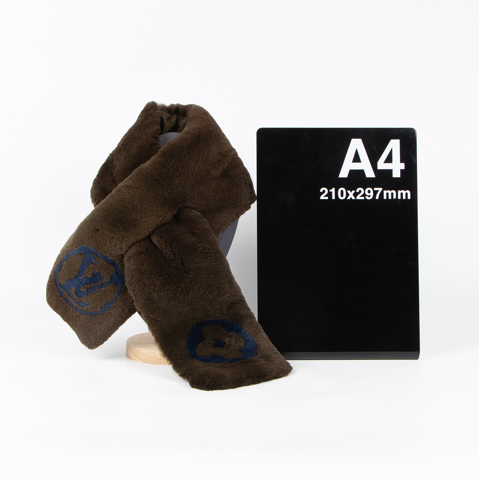 路易威登 LOUIS VUITTON Echarpe Bystamp Rex 披肩 圍巾 M75757 深咖兔毛圍巾 防塵袋